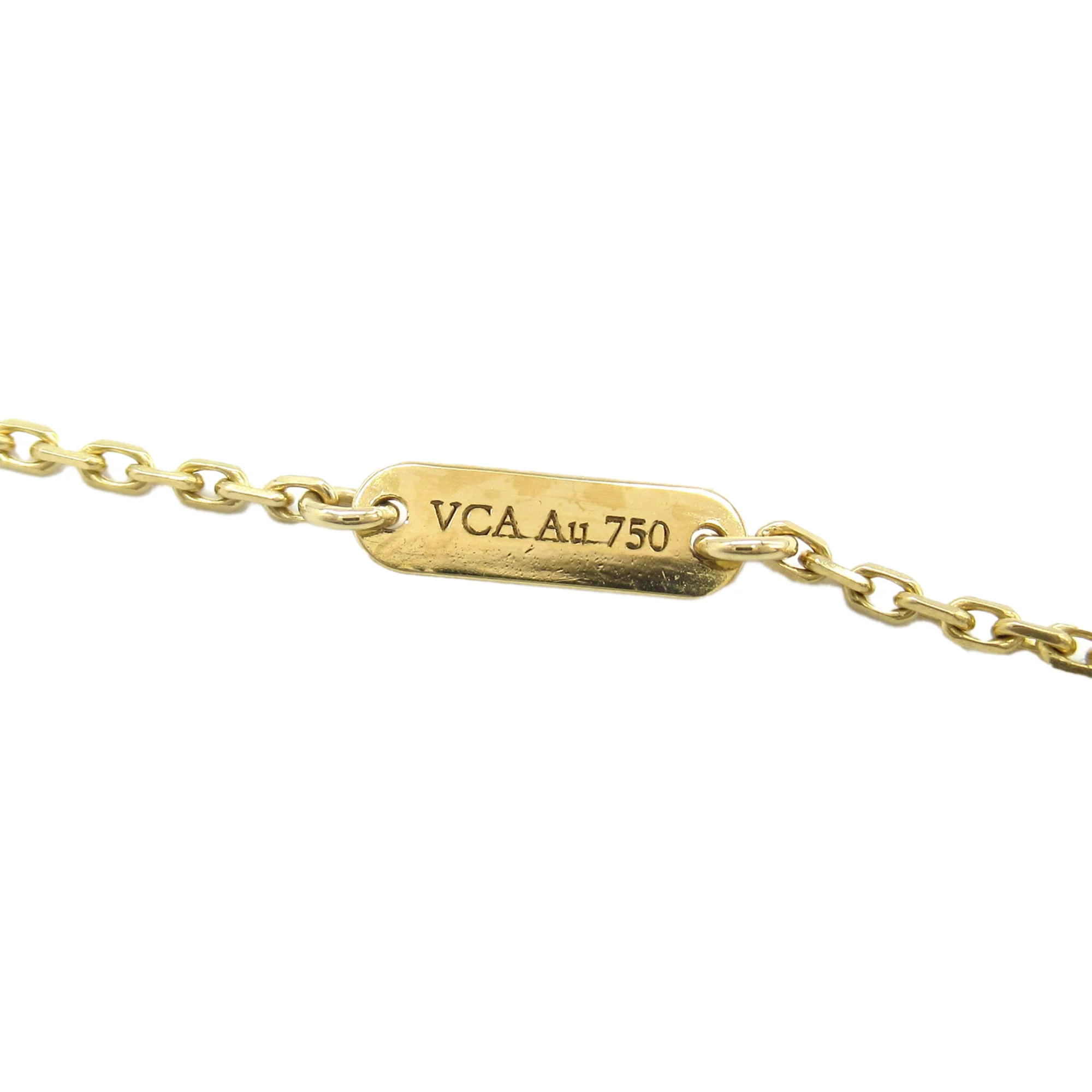 Van Cleef and Arpels | Pre-Owned 18K Yellow Gold and Onyx Vintage Alhambra Pendant Necklace | Gold/BlackBlackBlack - Image 4