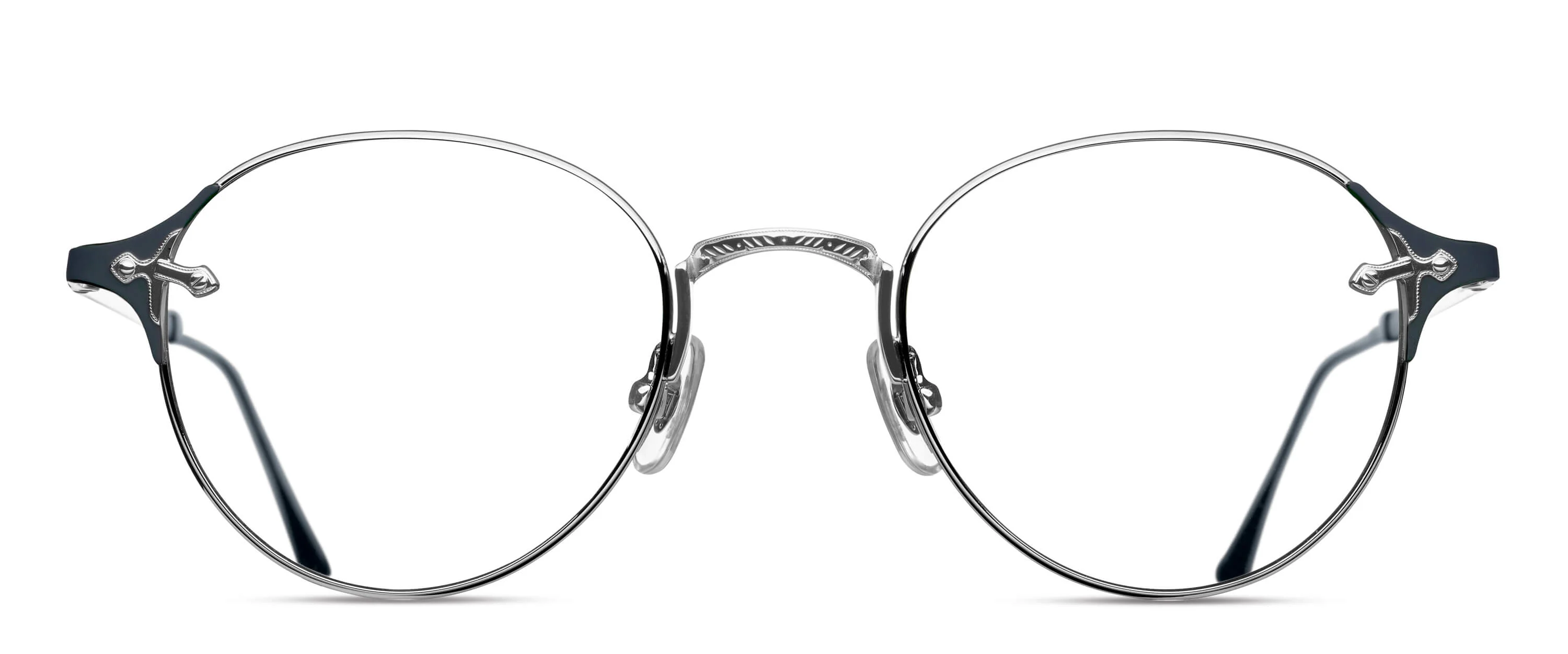 Unisex | 2859H Panto Optical Glass | Palladium White | Clear | 49MM