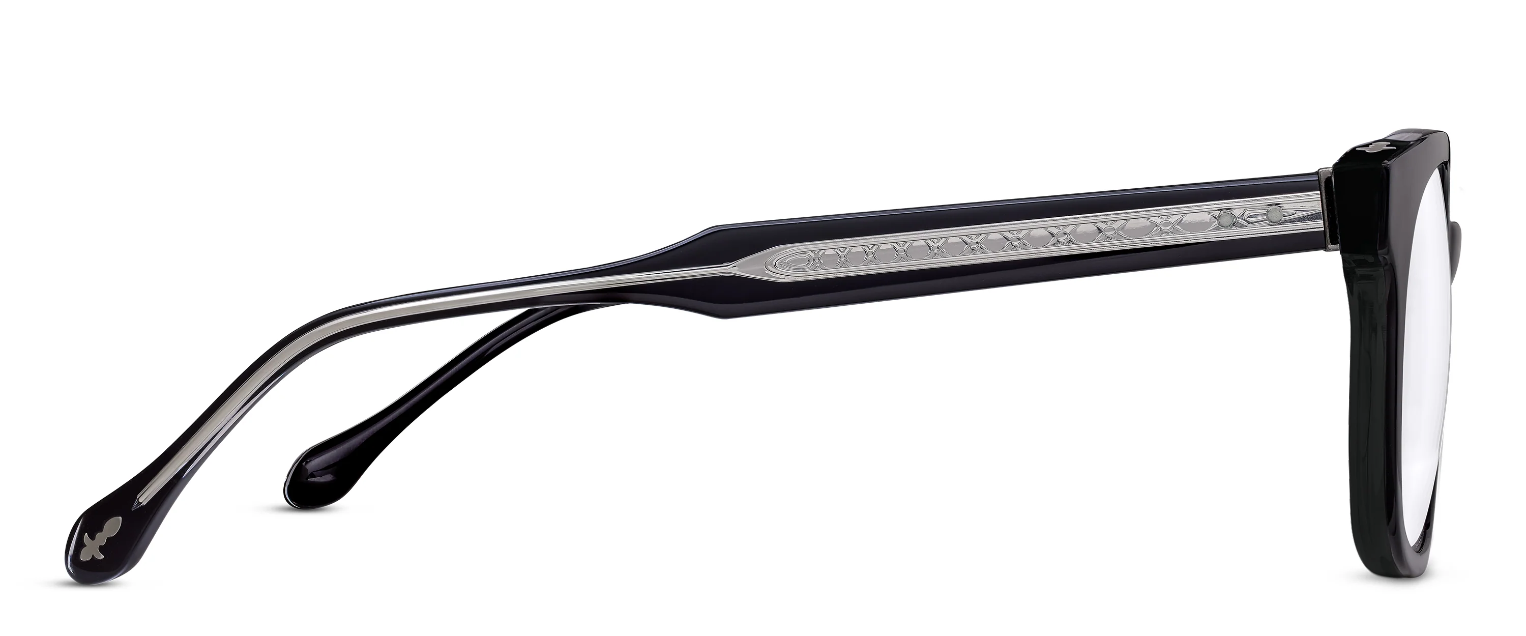 Unisex | M1030 Square Optical Glass | Black | Clear | 51MM - Image 2