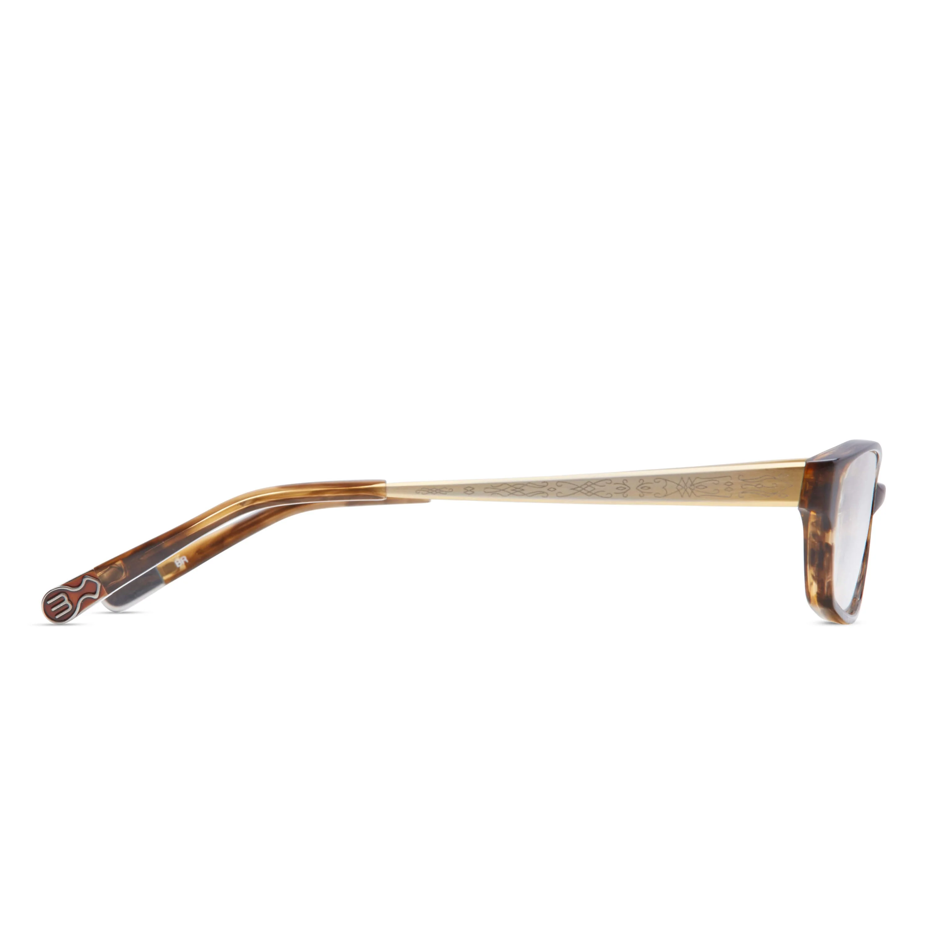 Unisex | M2003 Rectangle Optical | Brown | Clear Lens | 54MM - Image 2