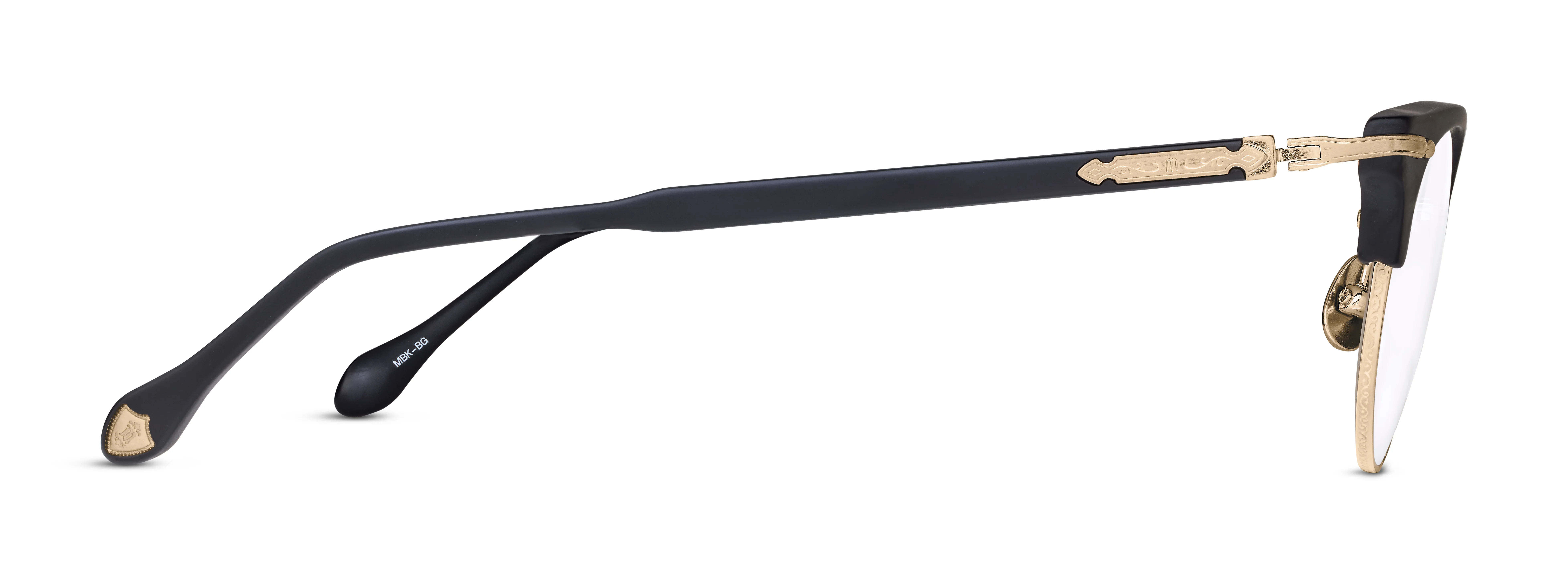 Unisex | M2061 Panto Optical Glass | Matte Black/Brushed Gold | Clear | 49MM - Image 2