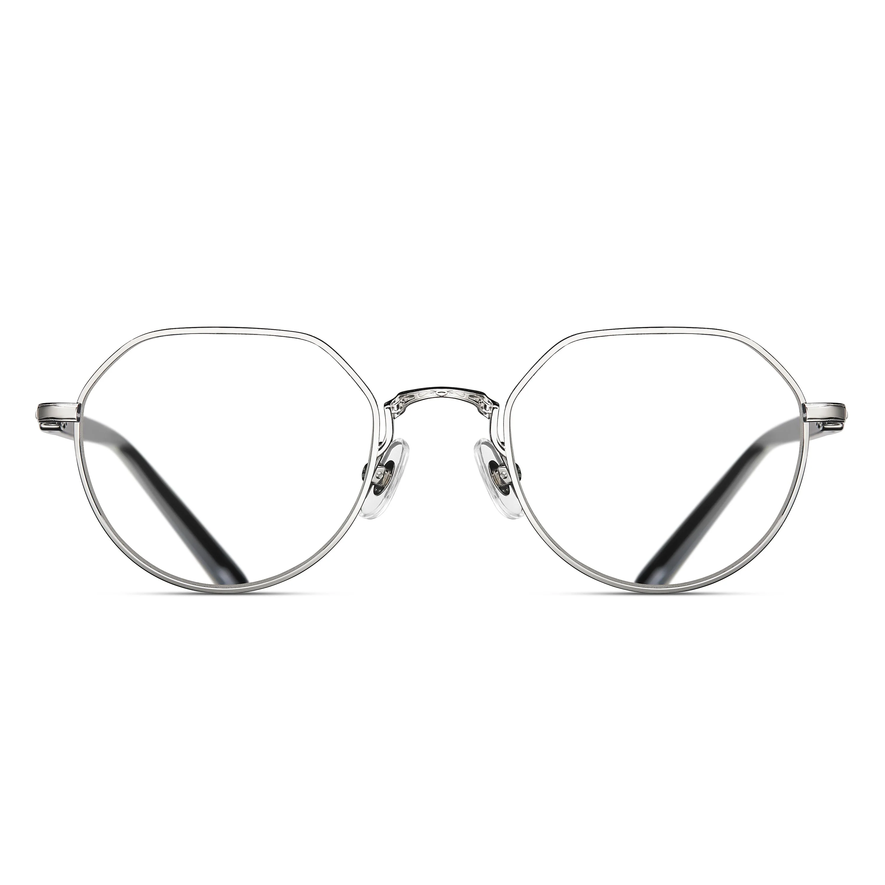 Unisex | M3108 Panto Optical | Palladium White | Clear Lens | 51MM