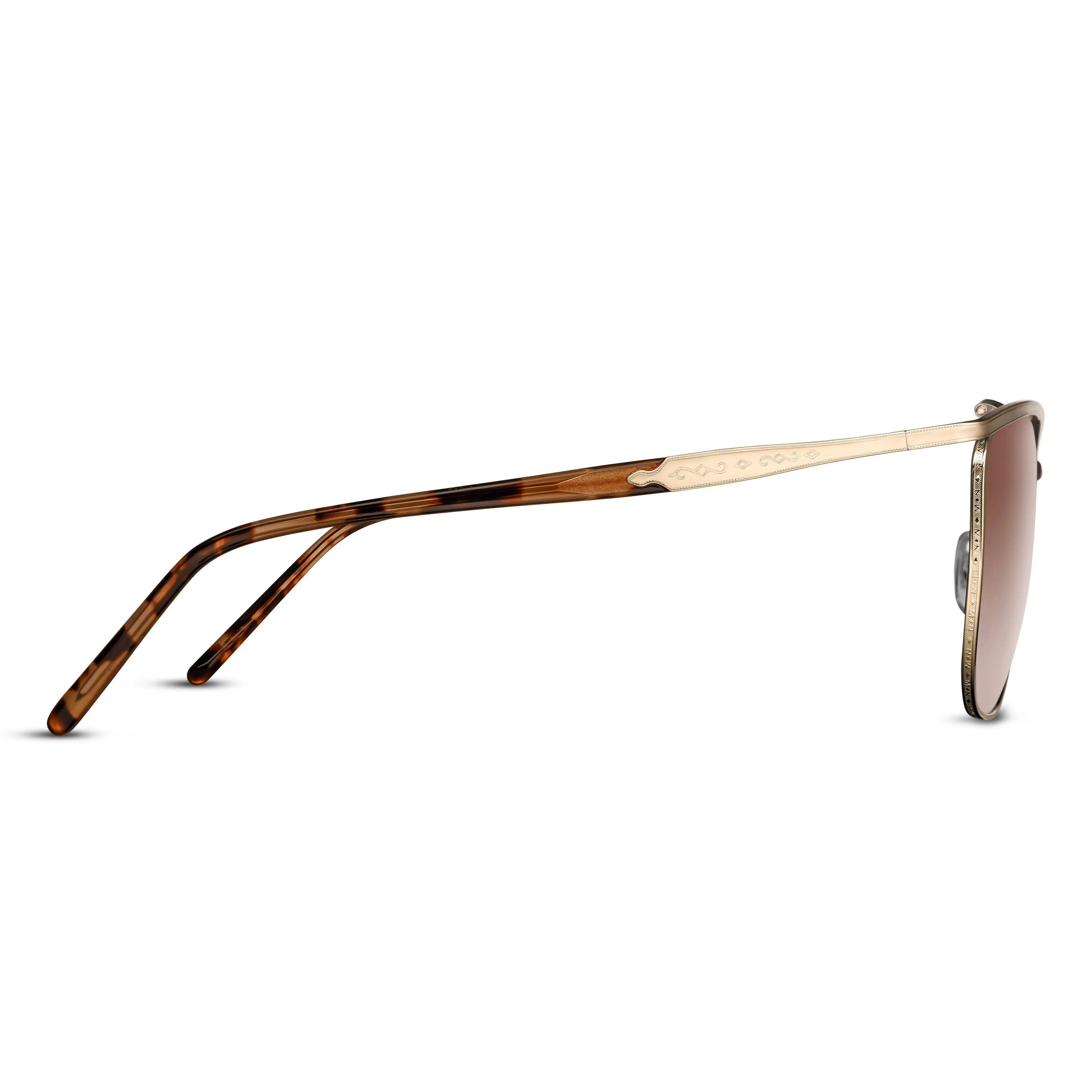 Unisex | M3109 Panto Sunglass | Brushed Gold/Demi | Khaki Gradient Lens | 54MM - Image 2