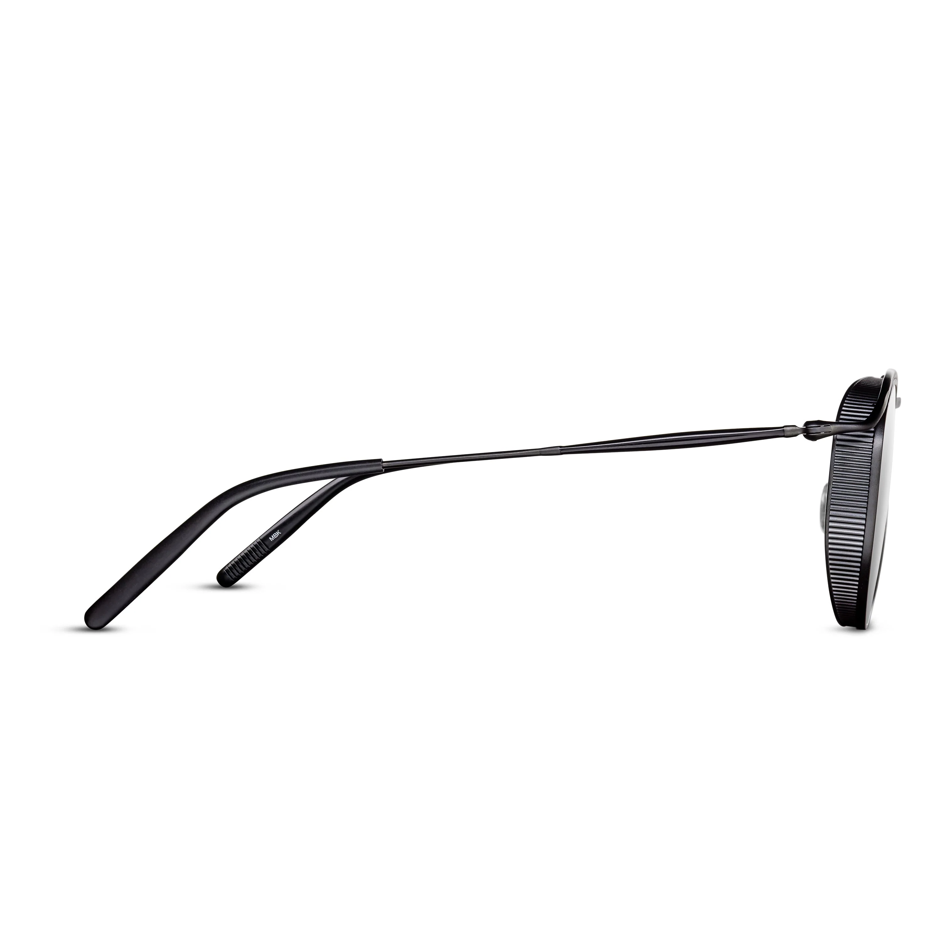 Unisex | M3122 Panto Sunglass | Antique Silver | Cobalt Blue Lens | 55MM - Image 2
