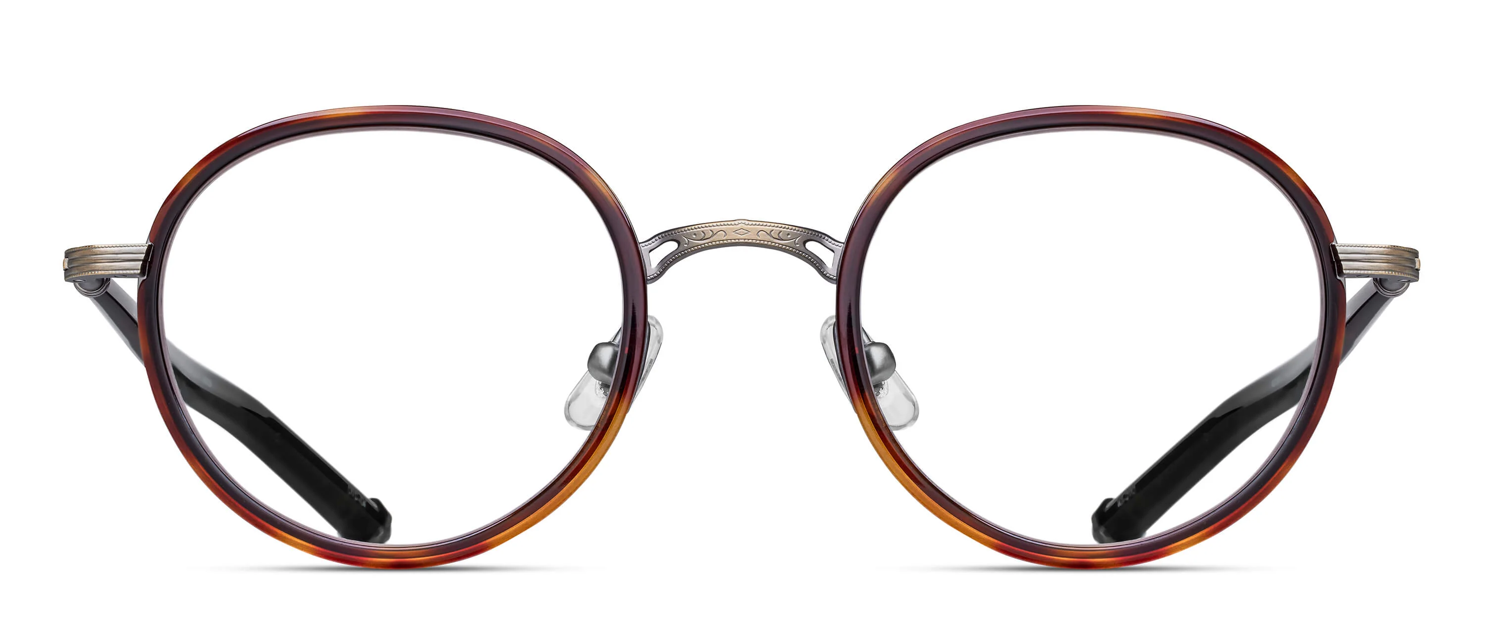 Unisex | M3134 Panto Optical Glass | Antique Gold/Dark Tortoise | Clear | 47MM