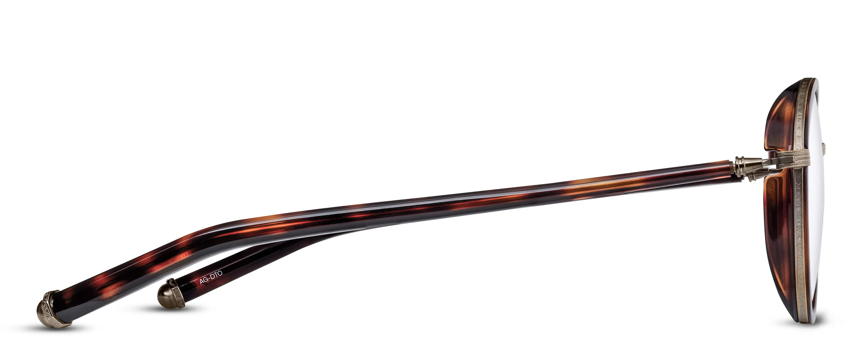 Unisex | M3134 Panto Optical Glass | Antique Gold/Dark Tortoise | Clear | 47MM - Image 2