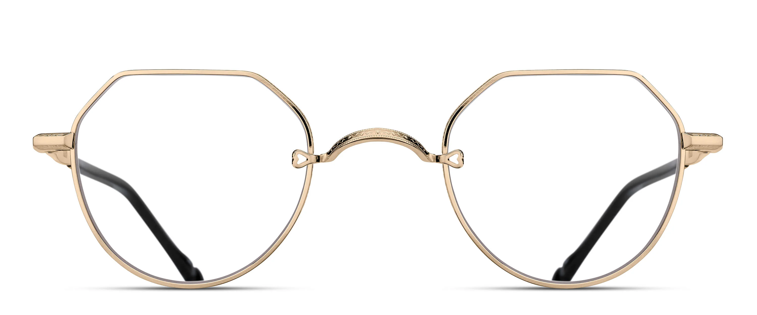 Unisex | M3144 Panto Optical Glass | Brushed Gold | Clear | 46MM