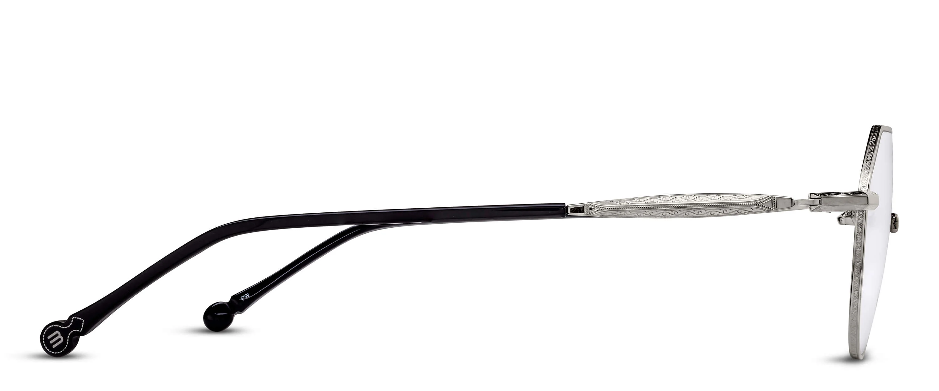 Unisex | M3144 Panto Optical Glass | Palladium White | Clear | 46MM - Image 2