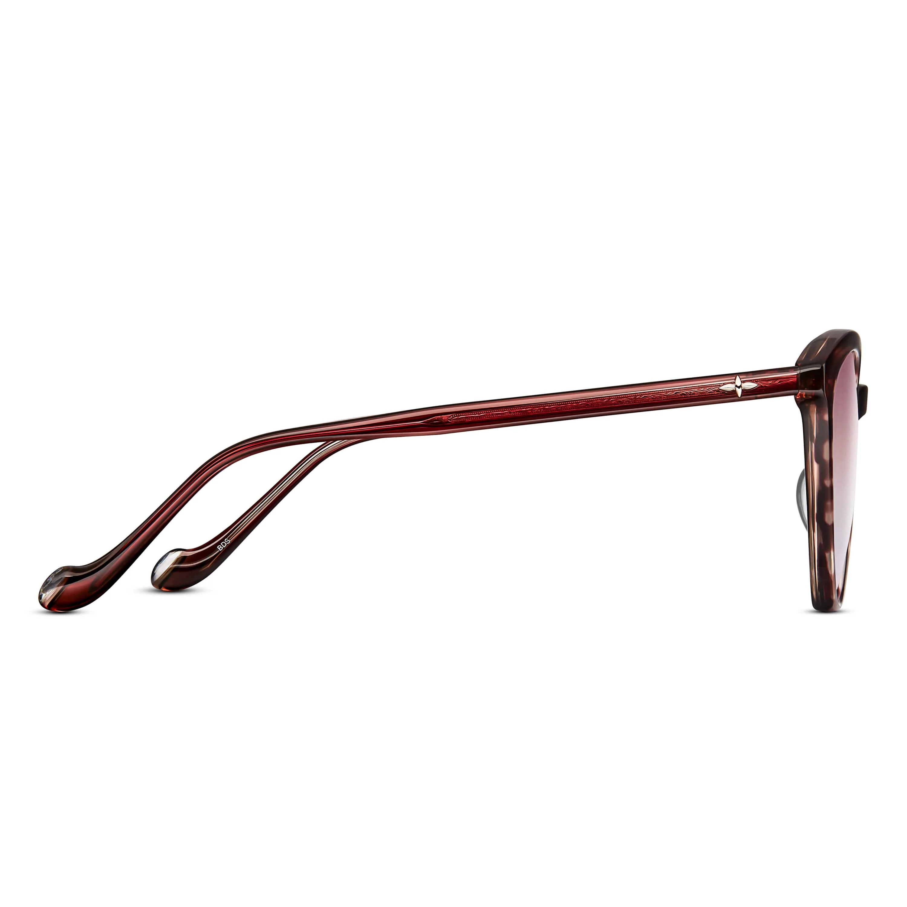 Womens | M1025 Cat Eye Sunglass | Bordeaux Stripe | Pink Gradient Lens | 55MM - Image 2
