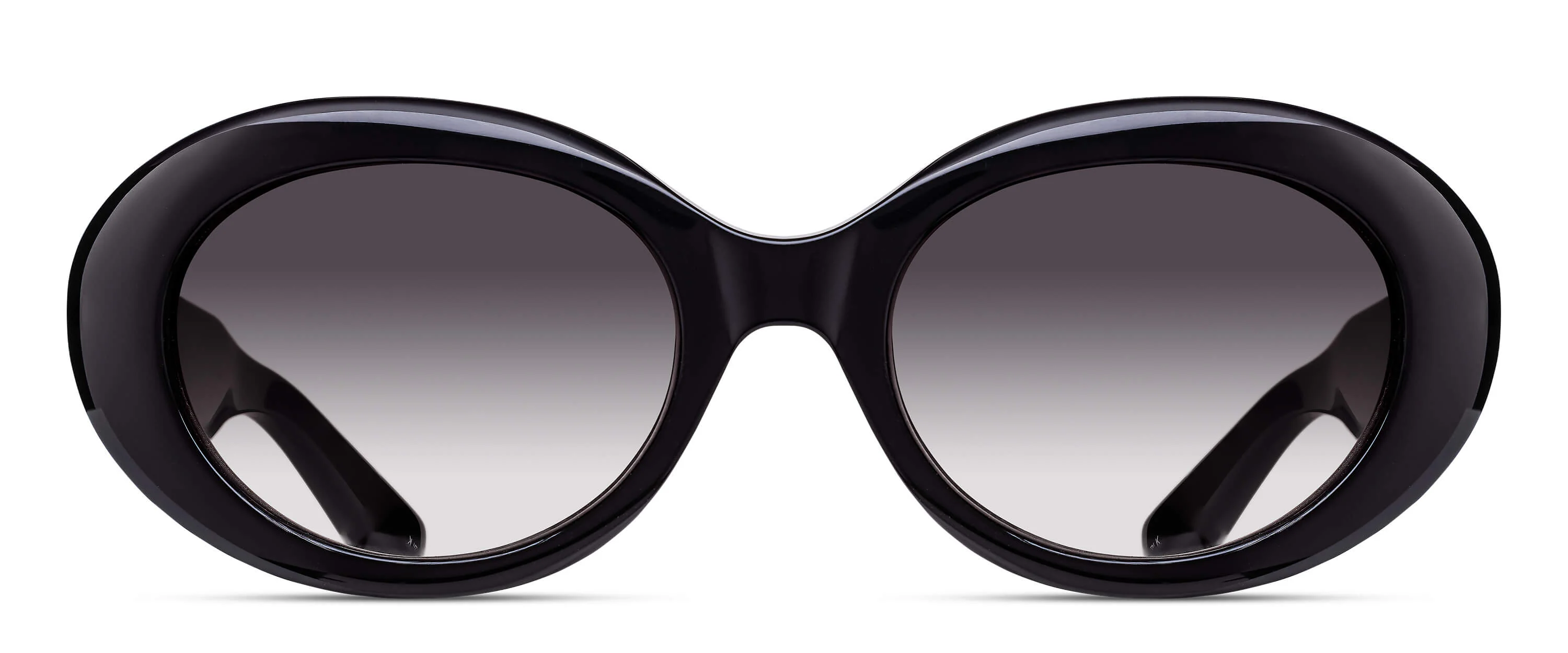 Womens | M1034 Oval Sunglass | Black | Grey Gradient Lenses | 53MM
