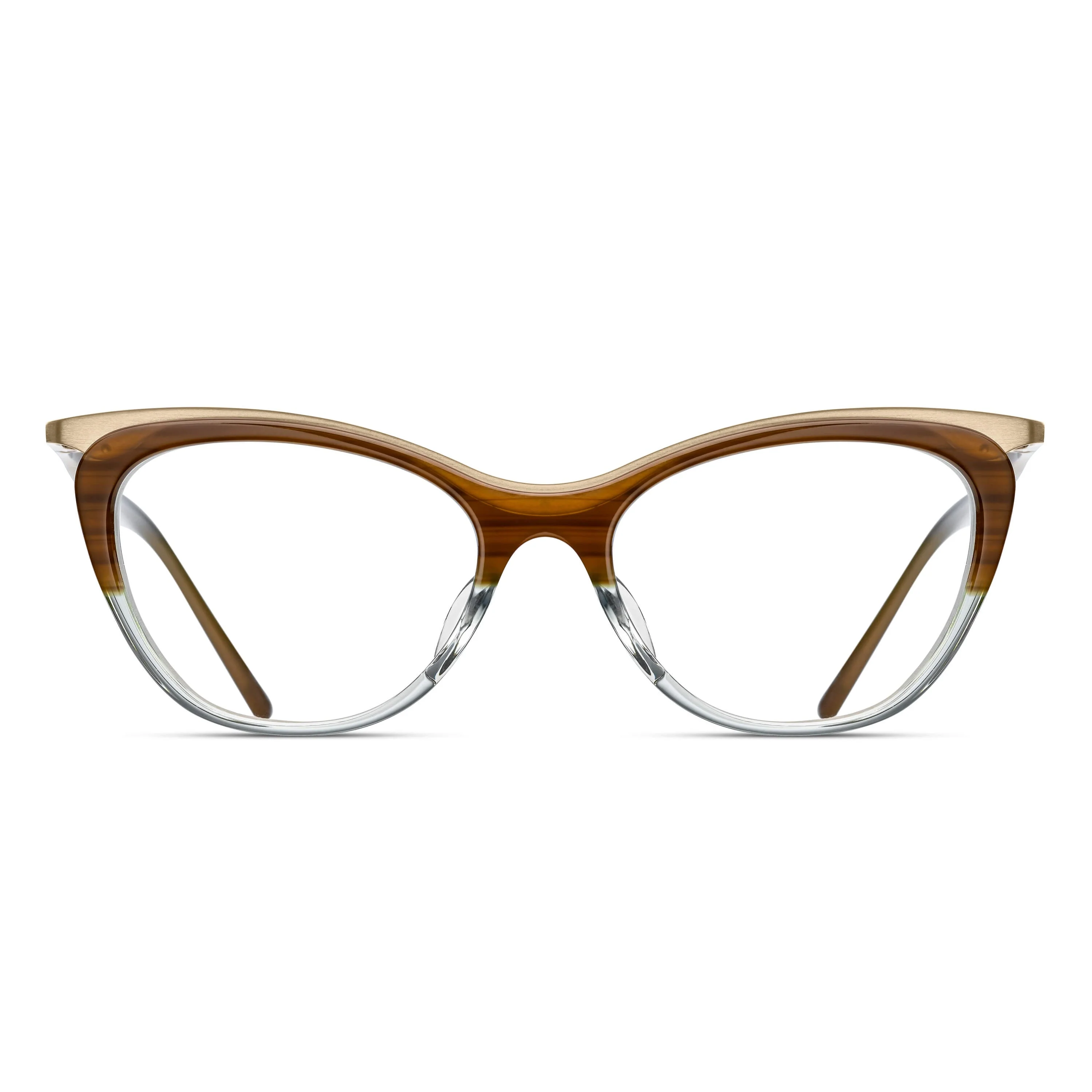 Womens | M2044 Cat Eye Optical | Dark Light Green | Clear Lens | 51MM