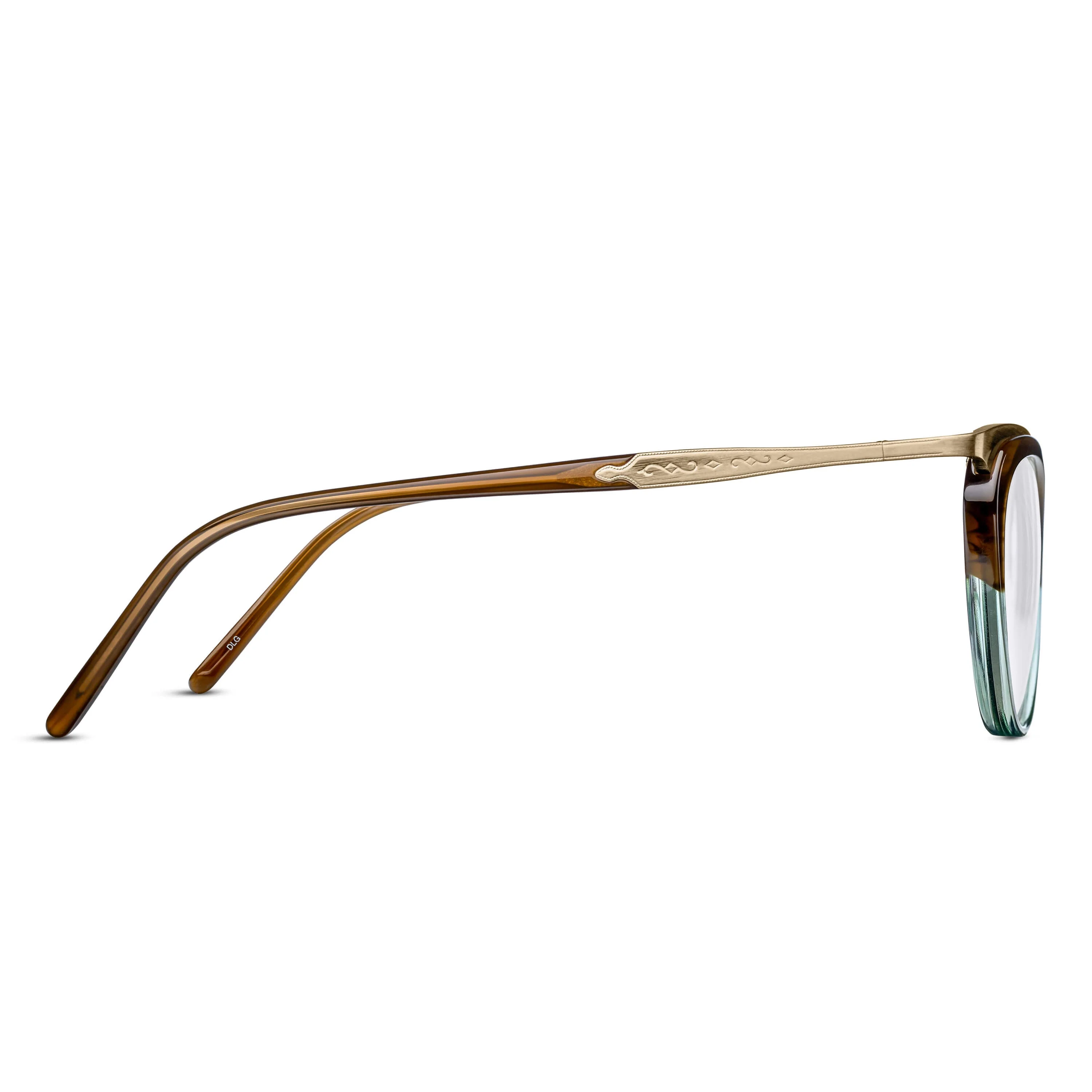 Womens | M2044 Cat Eye Optical | Dark Light Green | Clear Lens | 51MM - Image 2