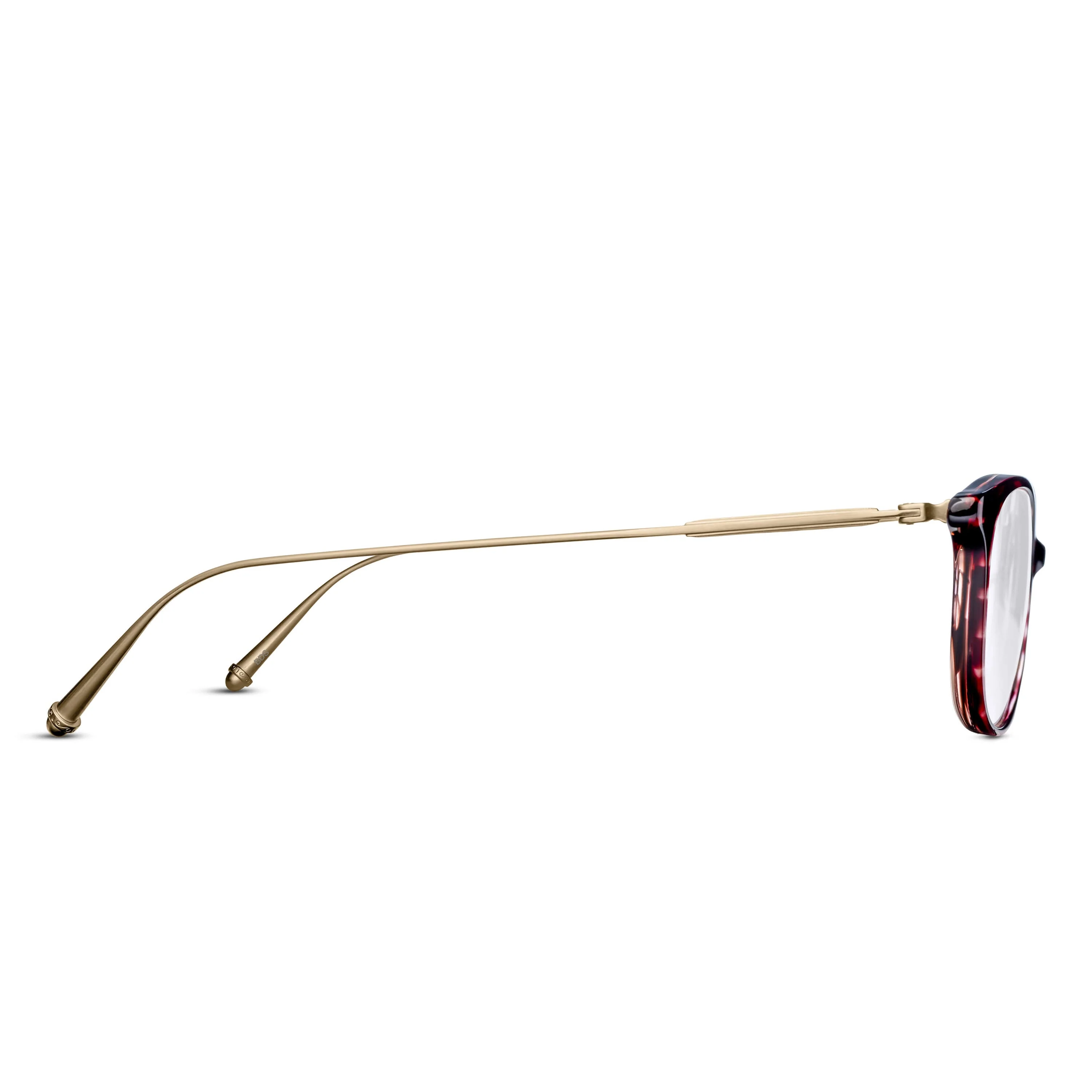 Womens | M2045 Rectangle Optical | Bordeaux Stripe | Clear Lens | 50MM - Image 2