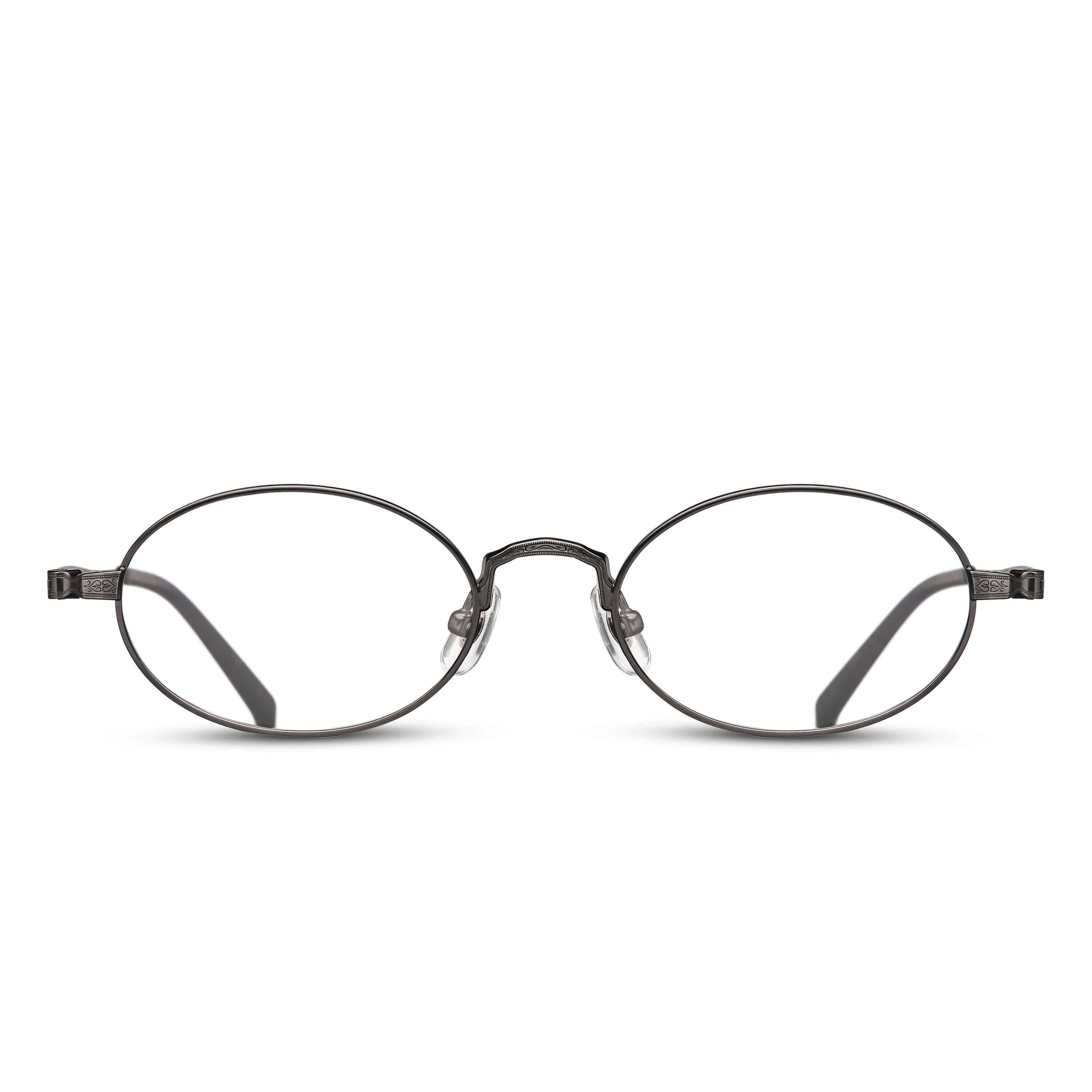 Womens | M3017 Oval Optical | Old Gunmetal | Clear Lens | 50MM