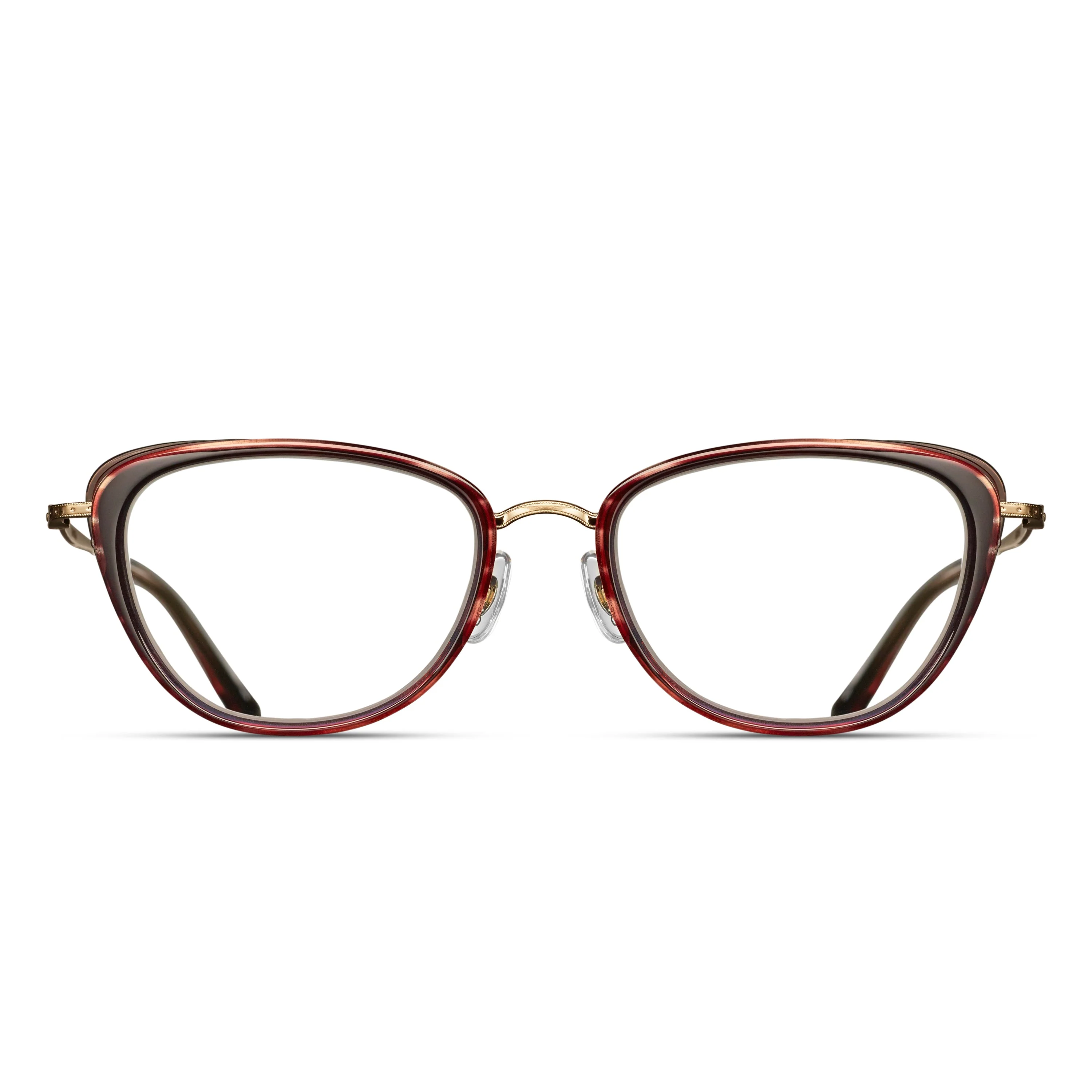 Womens | M3095 Cat Eye Optical | Bordeaux Stripe | Clear Lens | 51MM