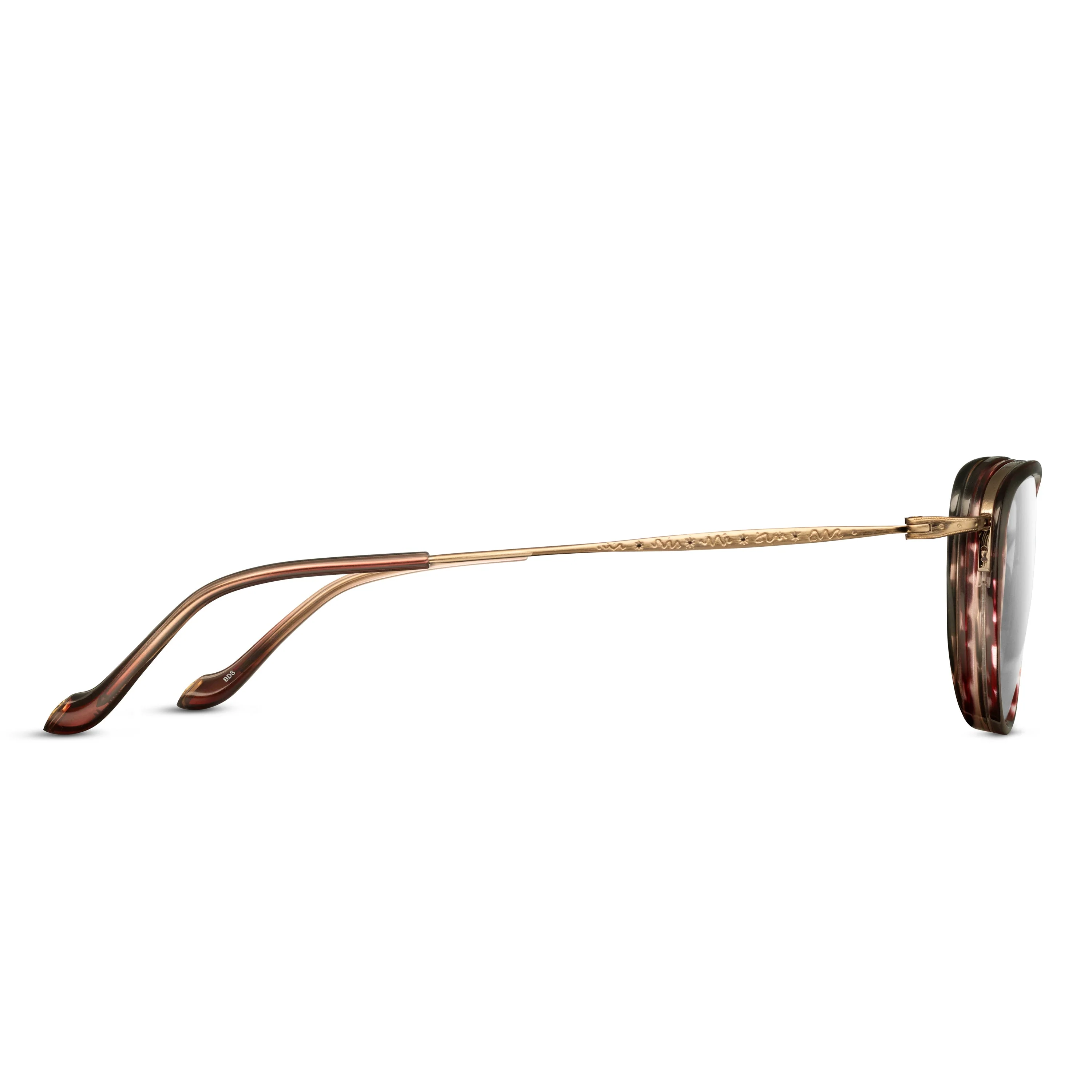 Womens | M3095 Cat Eye Optical | Bordeaux Stripe | Clear Lens | 51MM - Image 2
