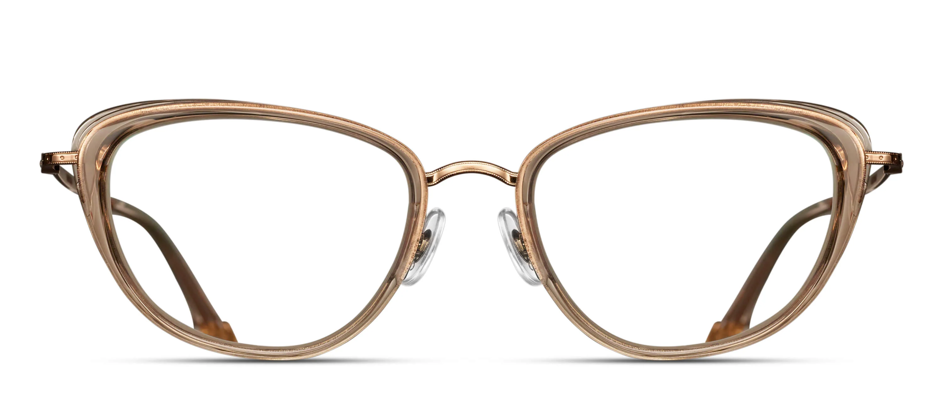 Womens | M3095 Cat Eye Optical Glass | Champagne | Clear | 51MM