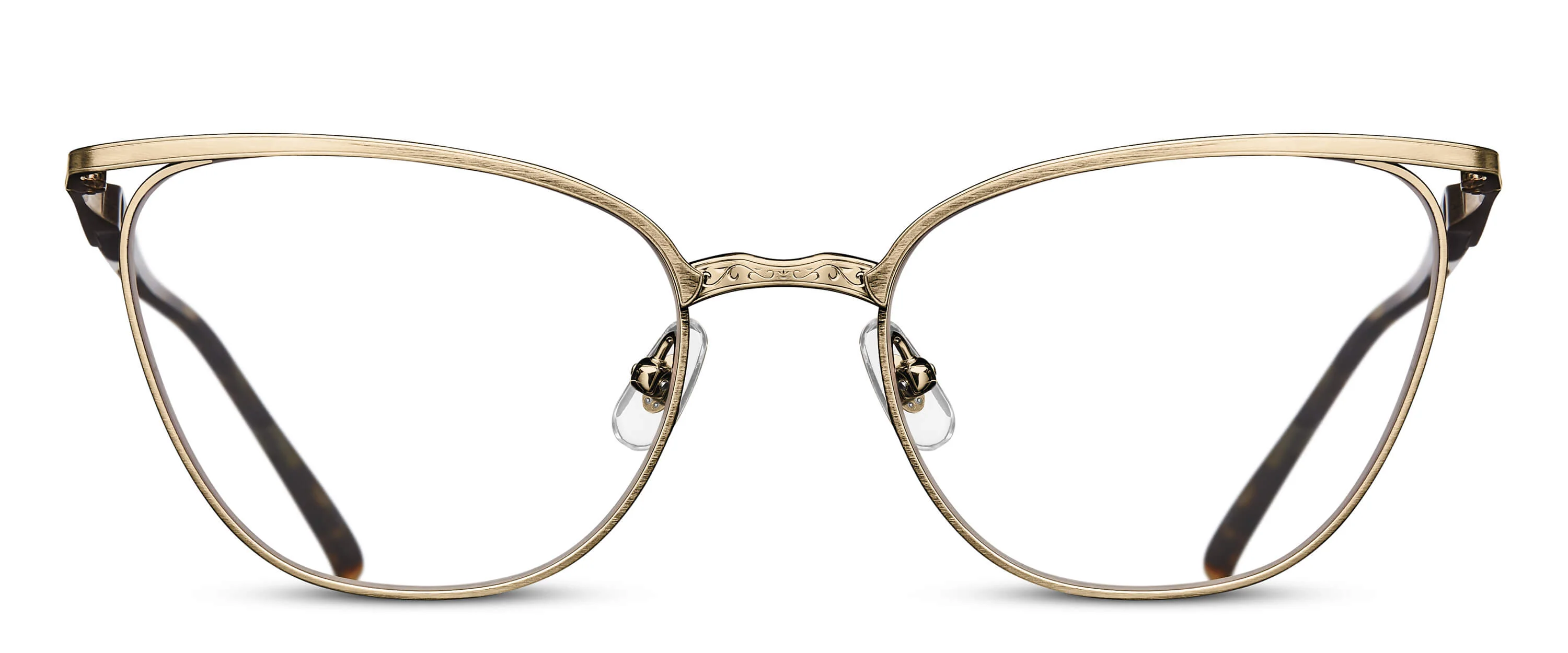 Womens | M3102 Cat Eye Optical Glass | Brushed Gold/Tokyo Tortoise | Clear | 56MM