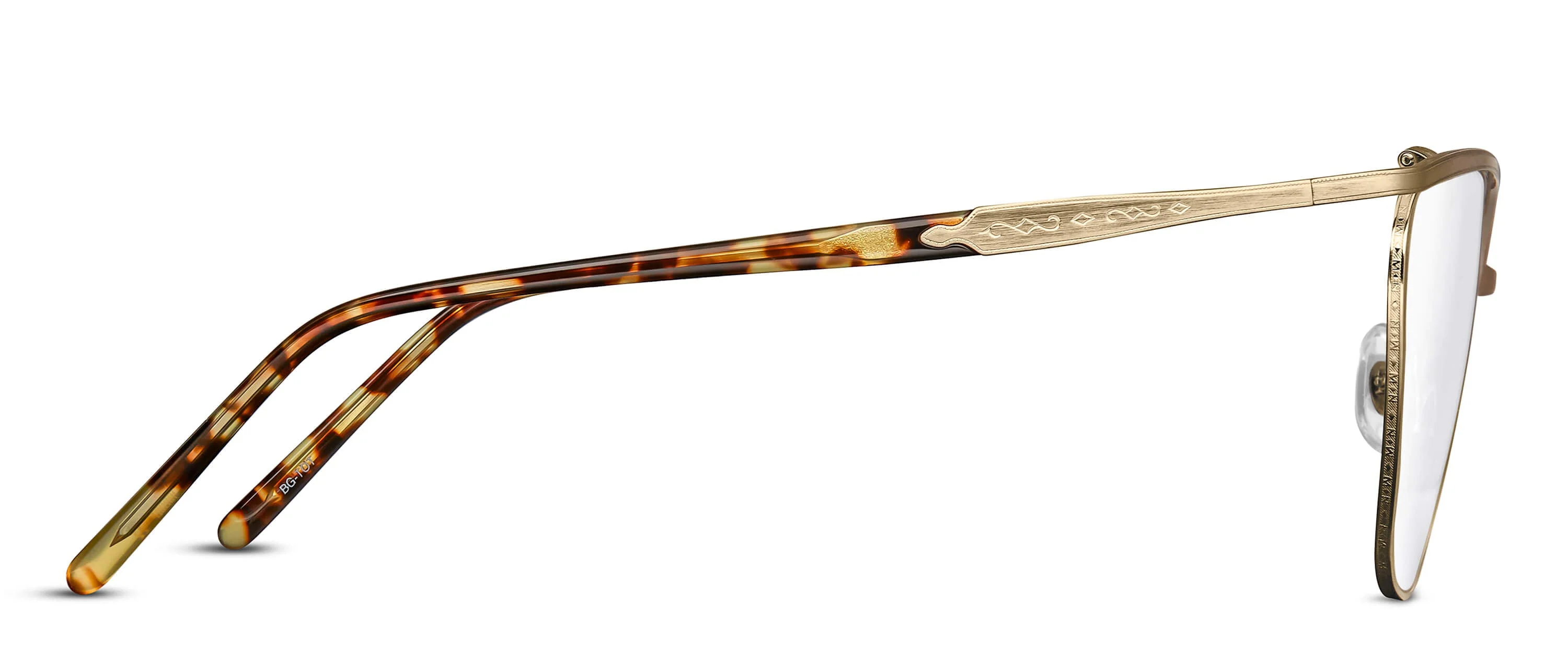 Womens | M3102 Cat Eye Optical Glass | Brushed Gold/Tokyo Tortoise | Clear | 56MM - Image 2