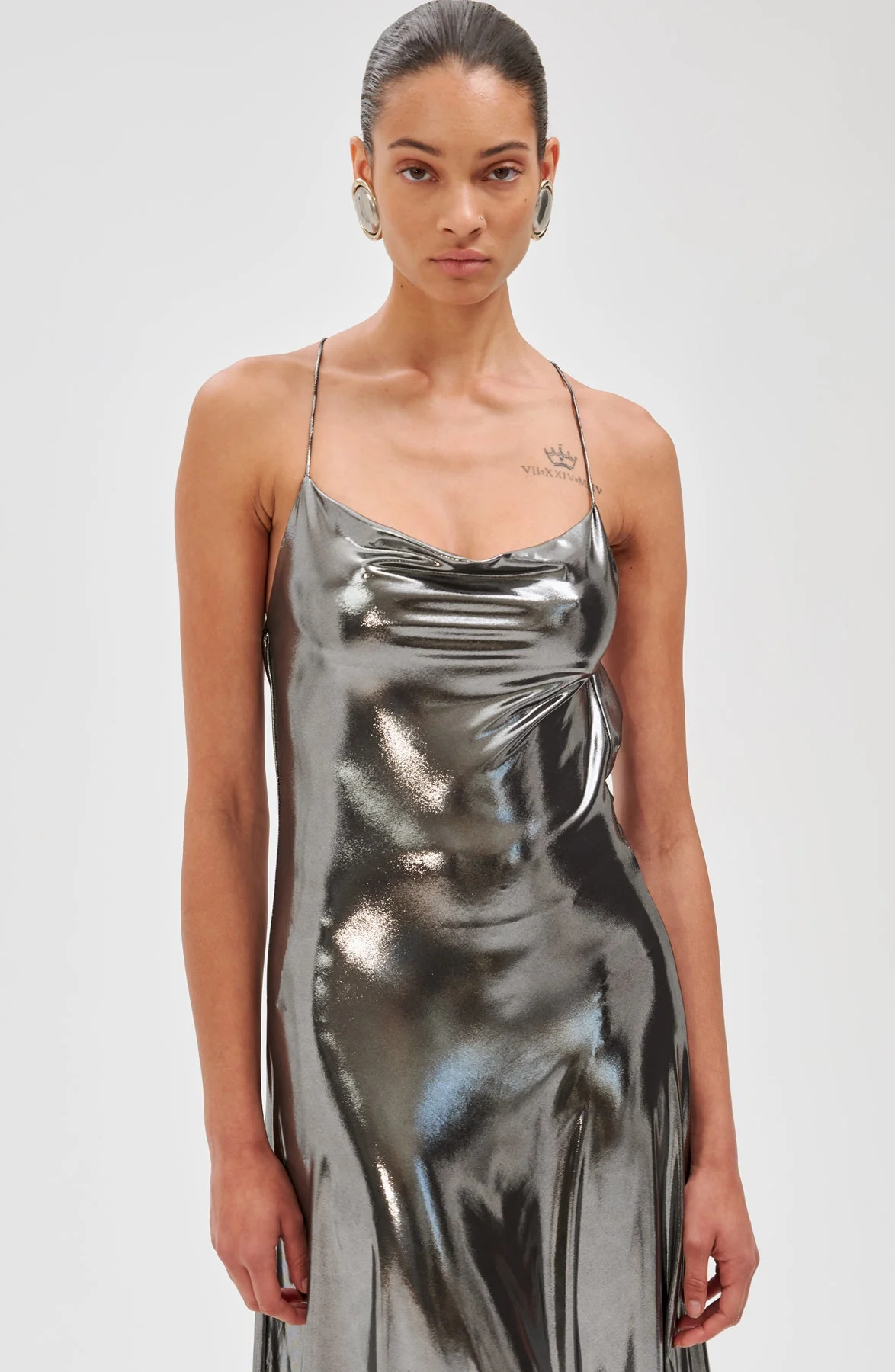 Aiysha Dress | Gunmetal - Image 3