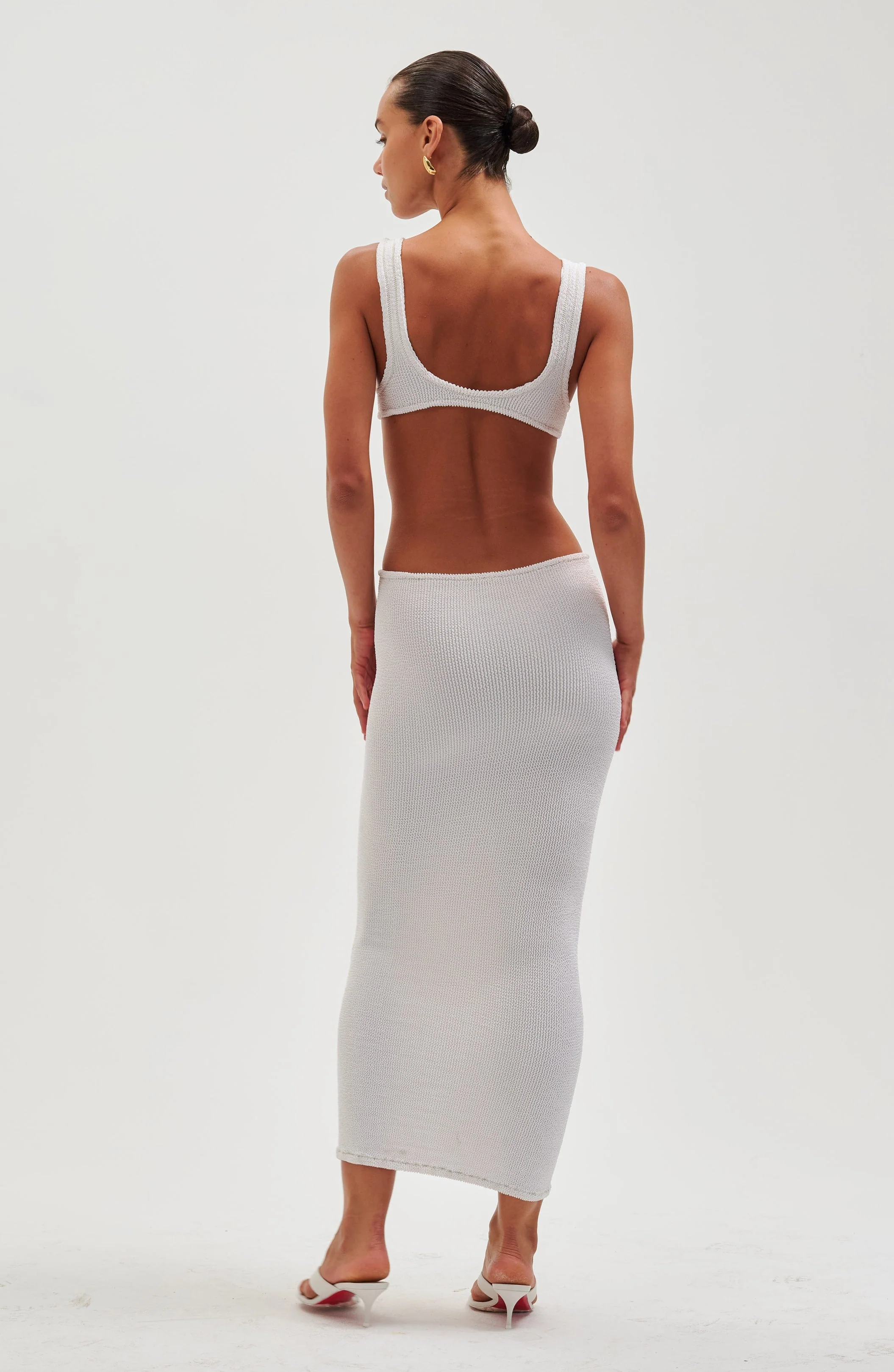 Augusta Midi Dress | White - Image 3