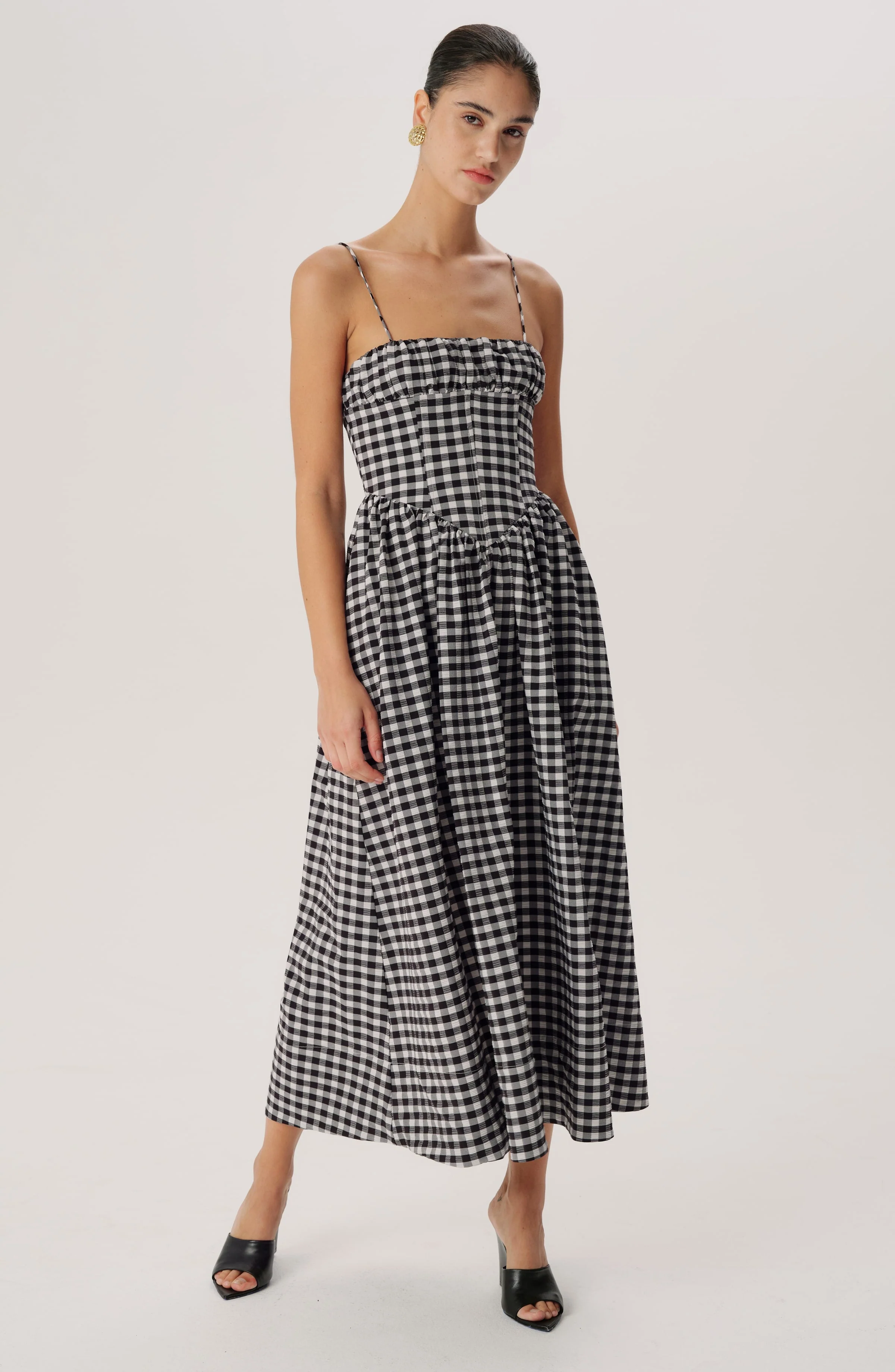 Barrett Dress White | Black White