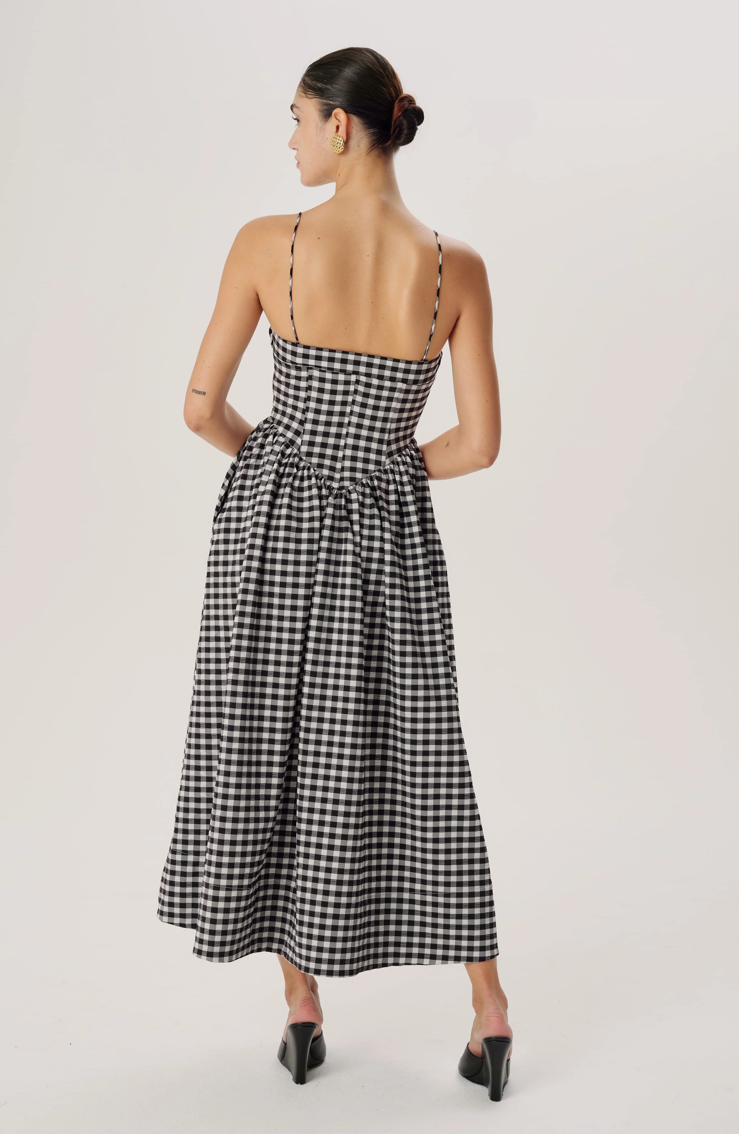 Barrett Dress White | Black White - Image 3