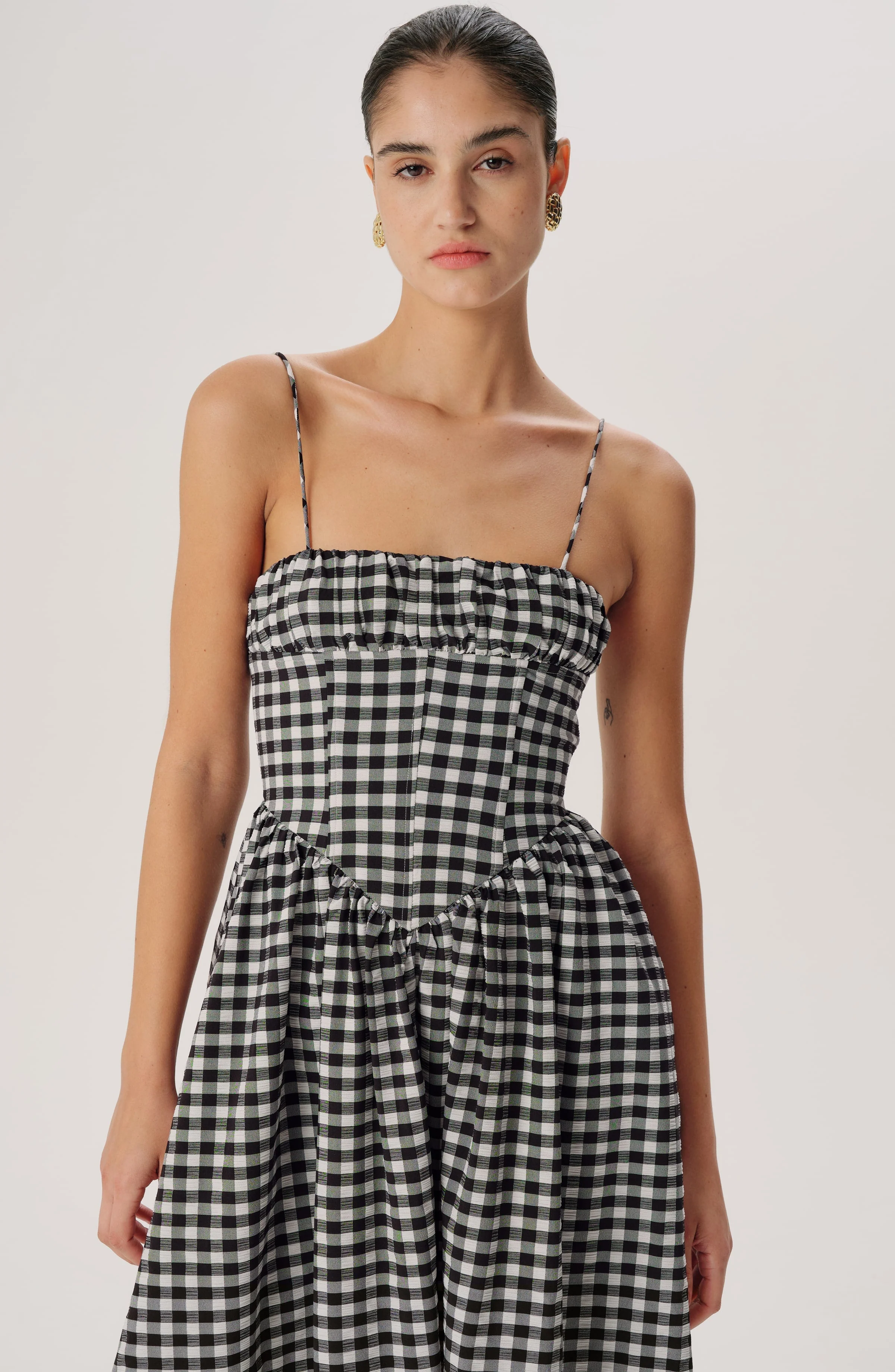Barrett Dress White | Black White - Image 4