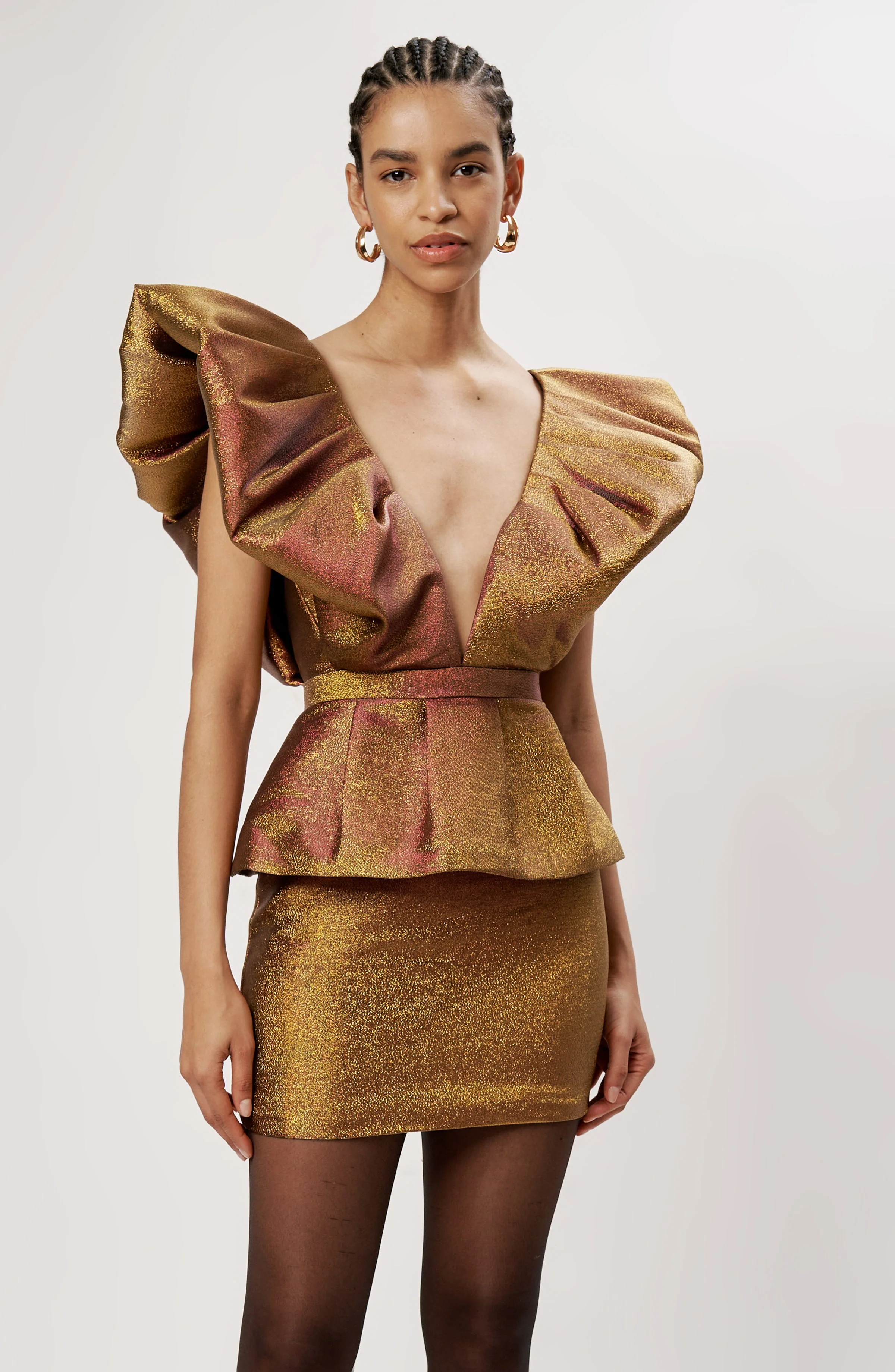 Calin Dress | Golden Iridescent