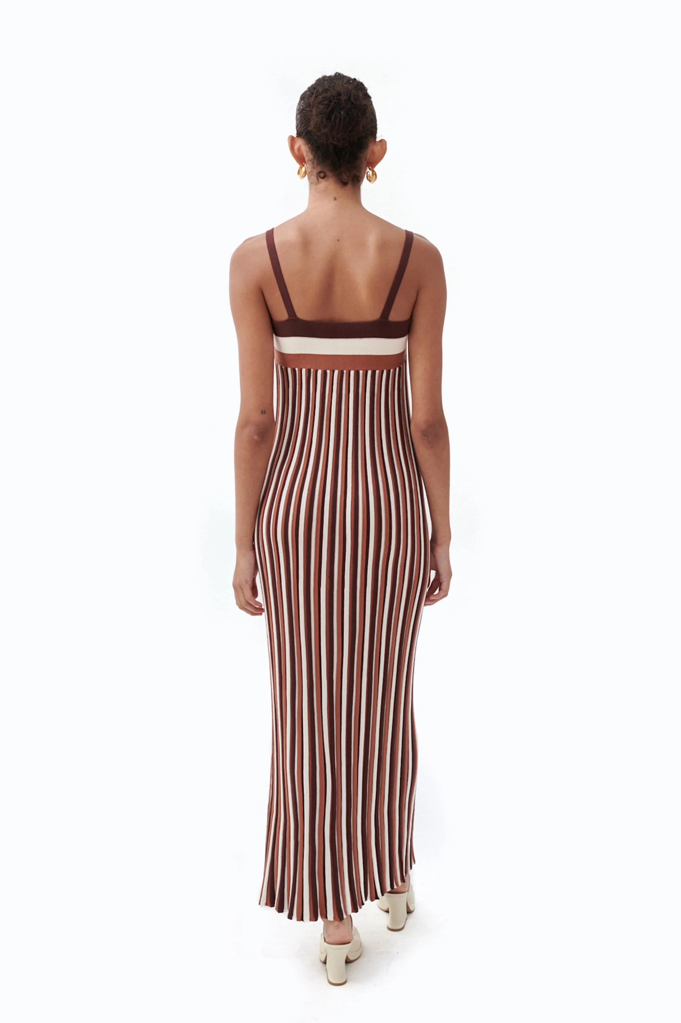 Ciel Knit Dress | Brown Stripe Multi - Image 2