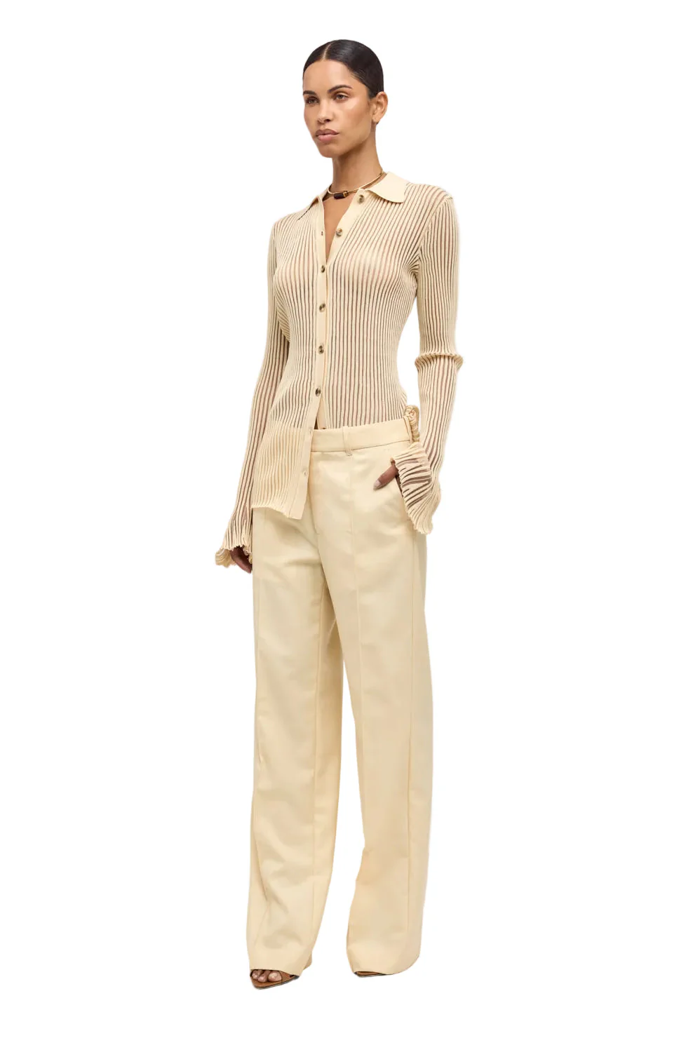 Denzel Cardigan | Custard - Image 3