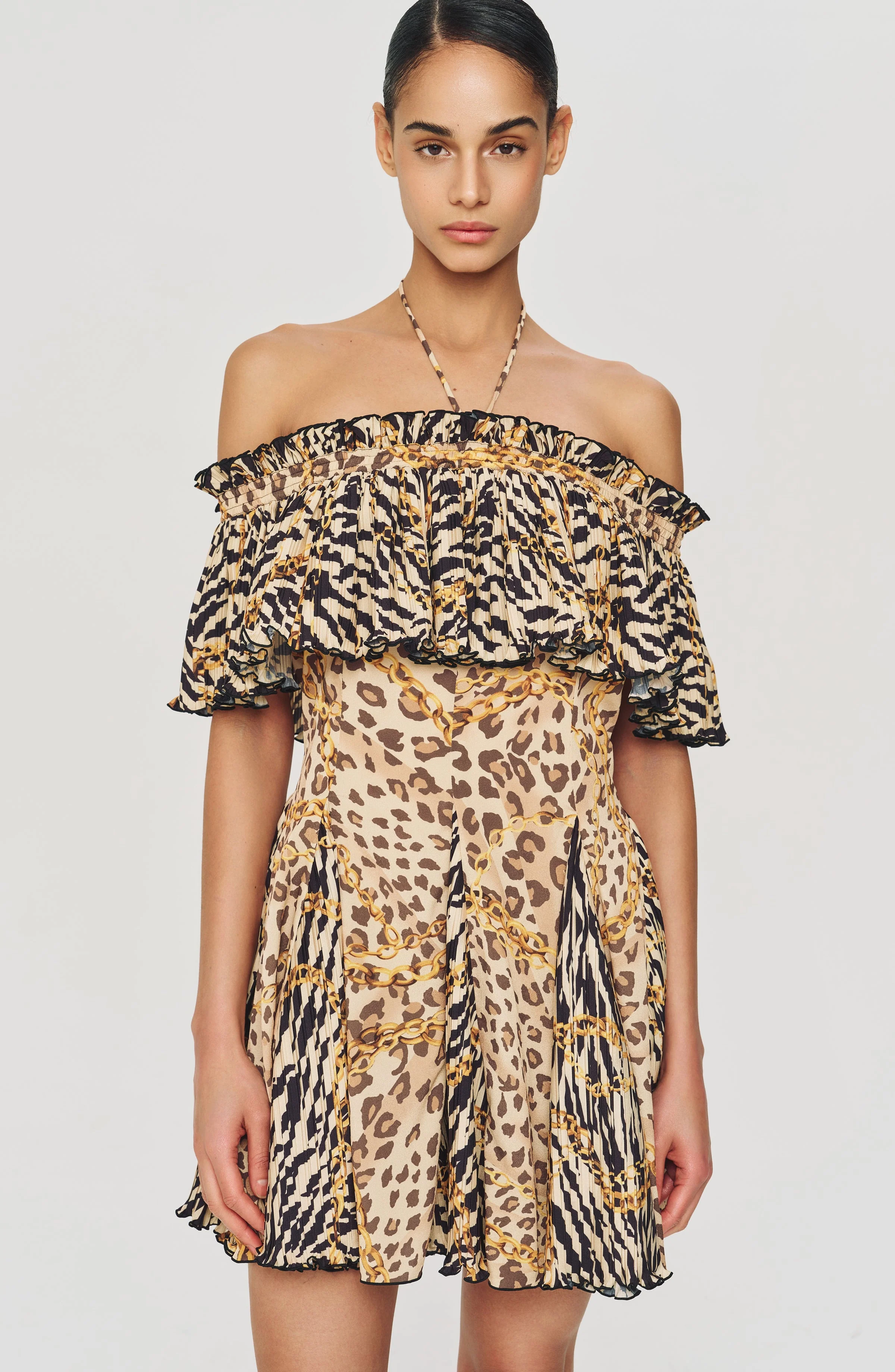 Esmi Dress | Mixed Zebra/Cheeta