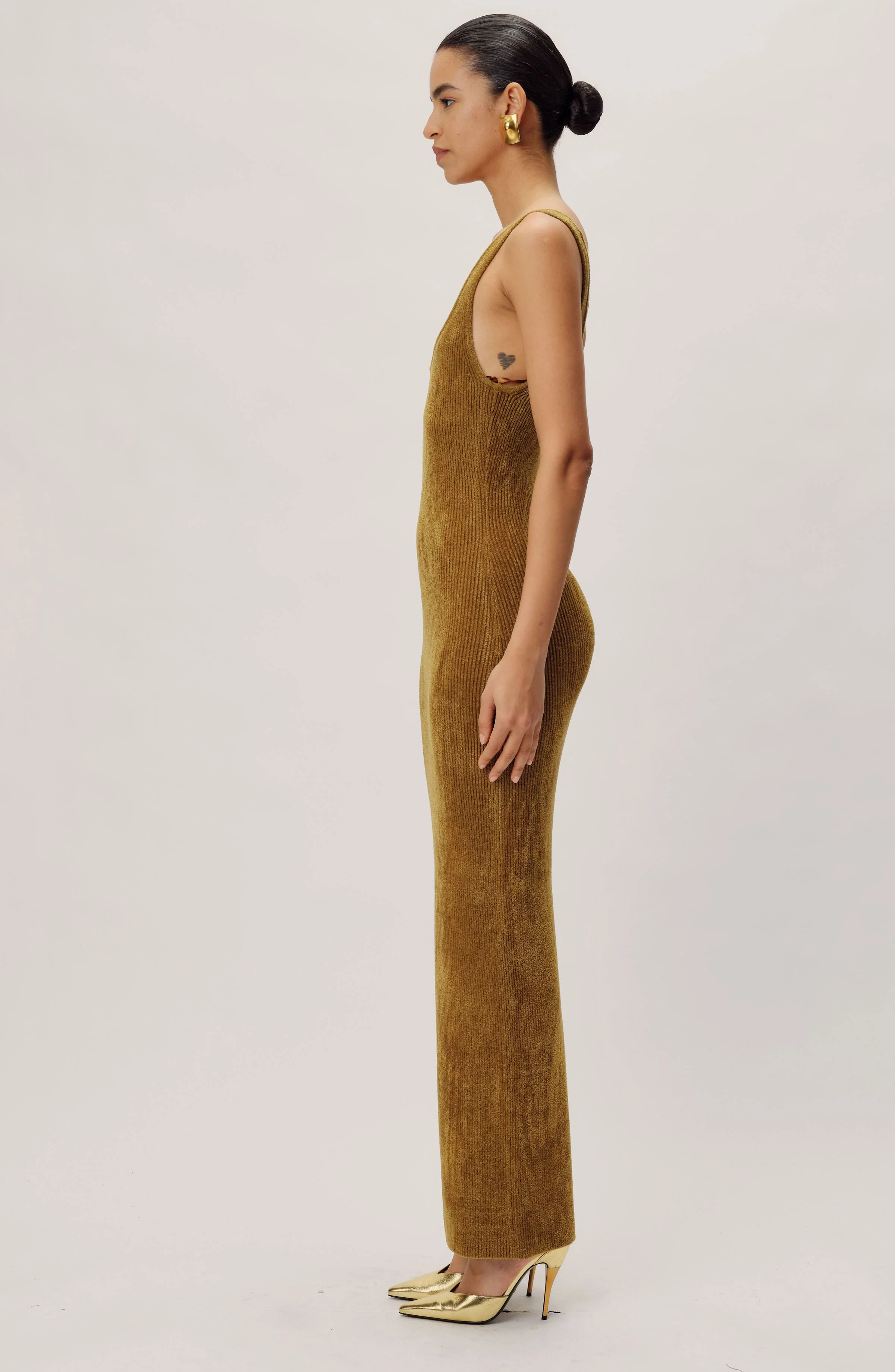 Etia Knit Dress | Moss - Image 2