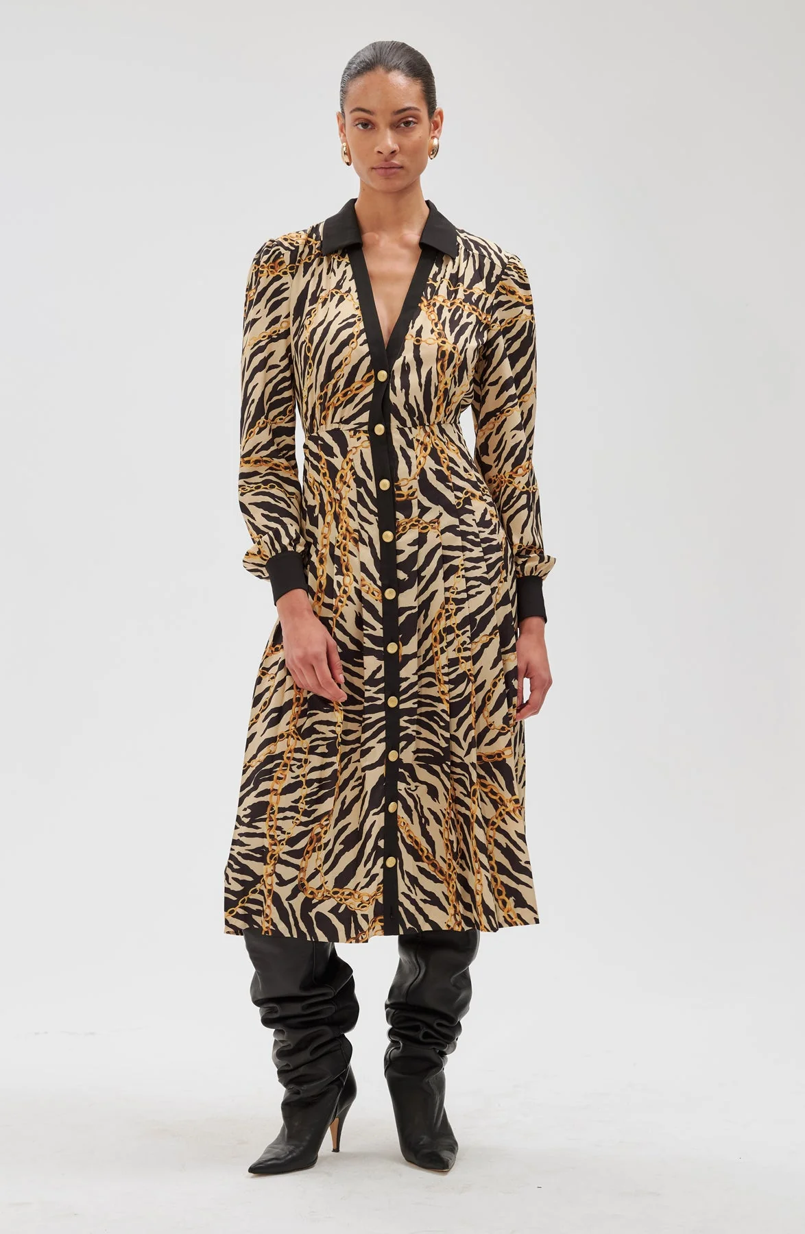 Hana Dress | Mixed Zebra/Cheeta