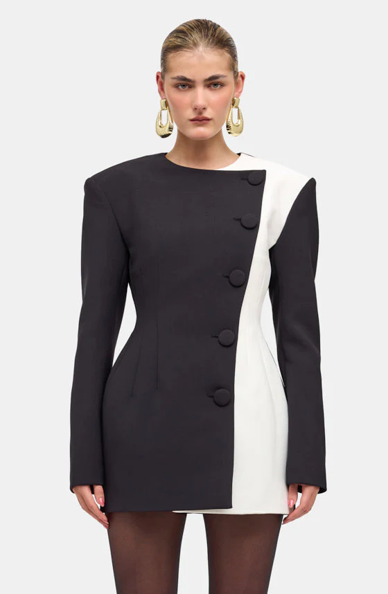 Jae Dress | Black/Ivory