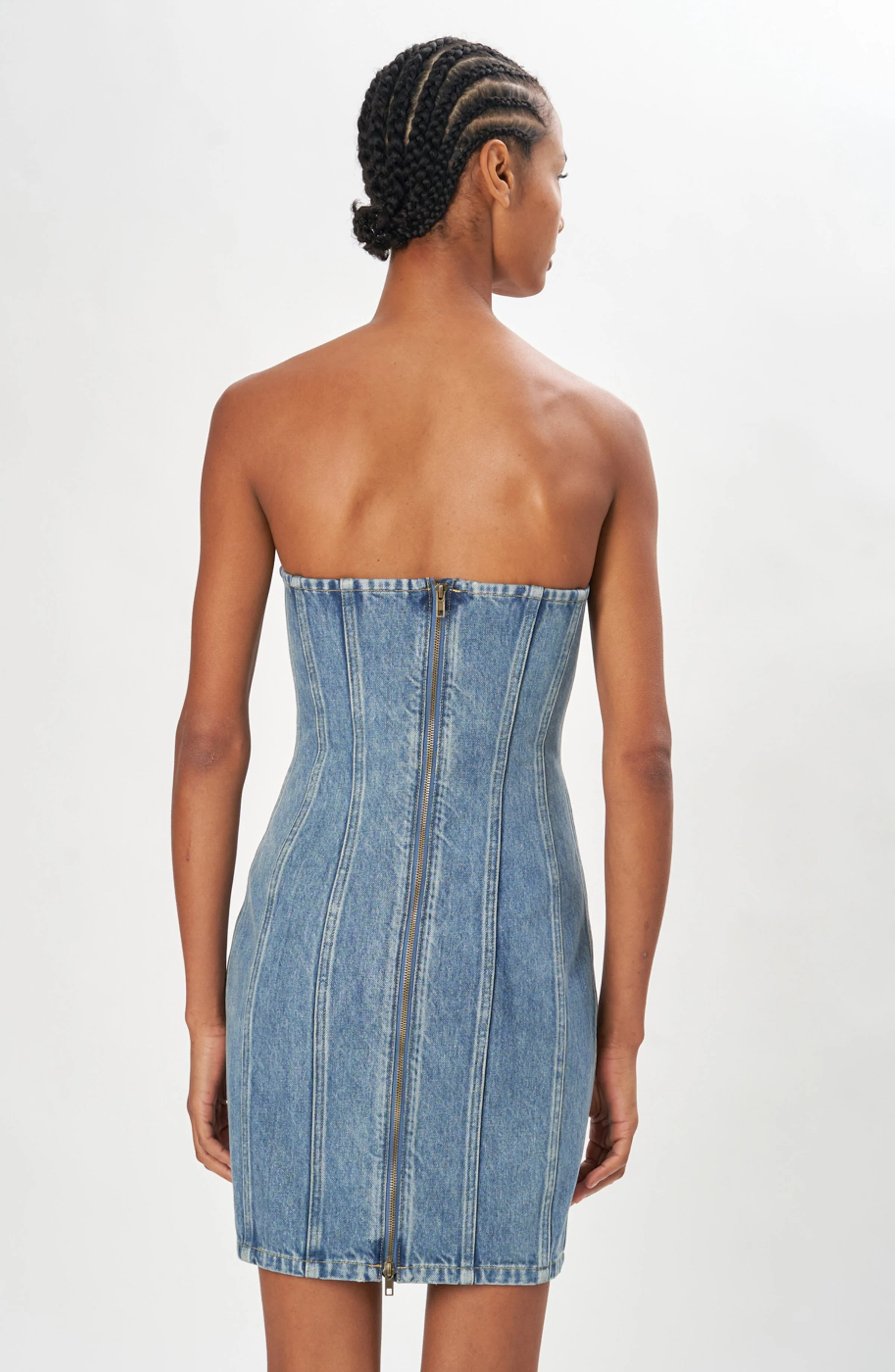 Kylen Dress | Light Wash Denim - Image 2