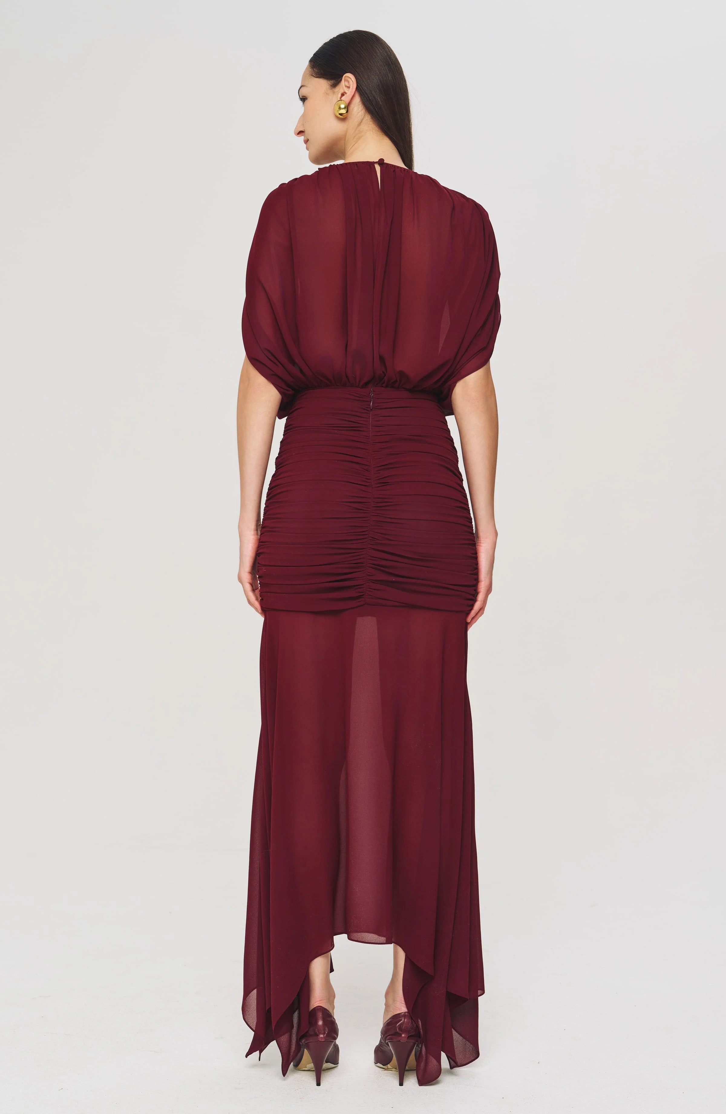 Louisa Dress | Burgundy - Image 2