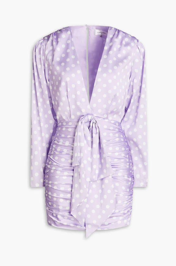 Lyric Dress | Purple White Dot