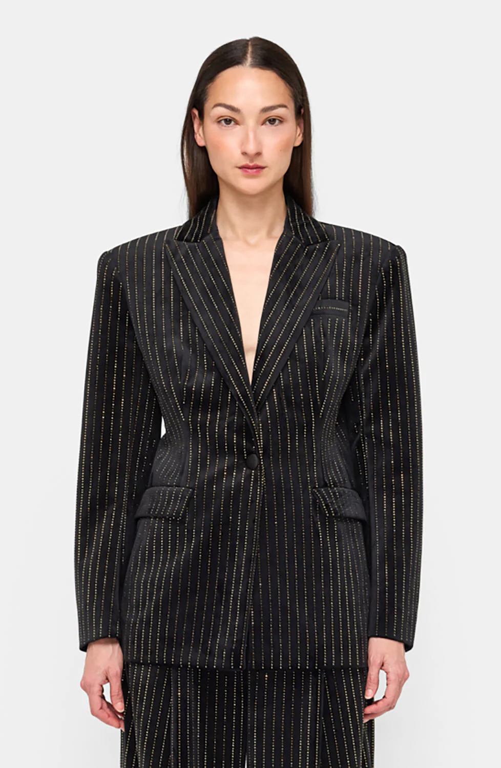 Madera Blazer | Black/Topaz Crystals