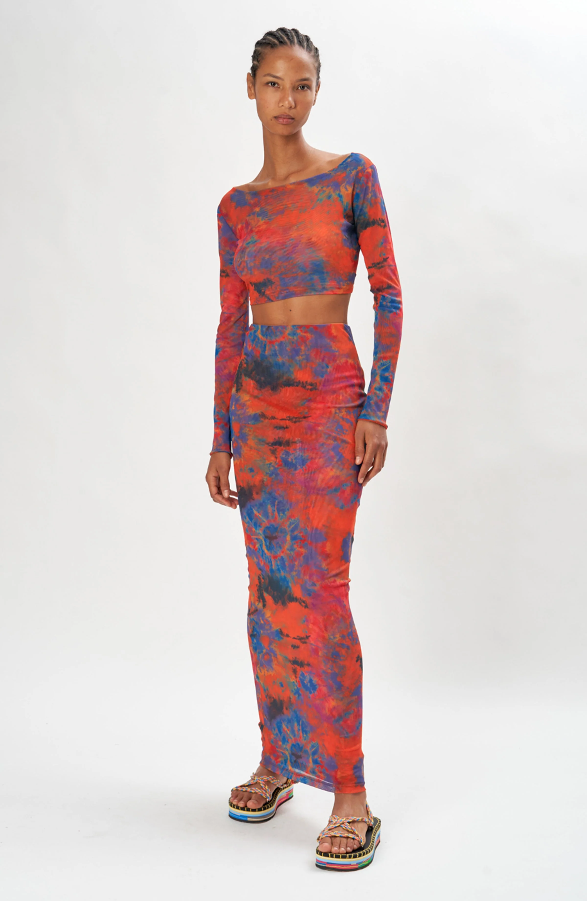 Madrid Skirt | Tie Dye Orange