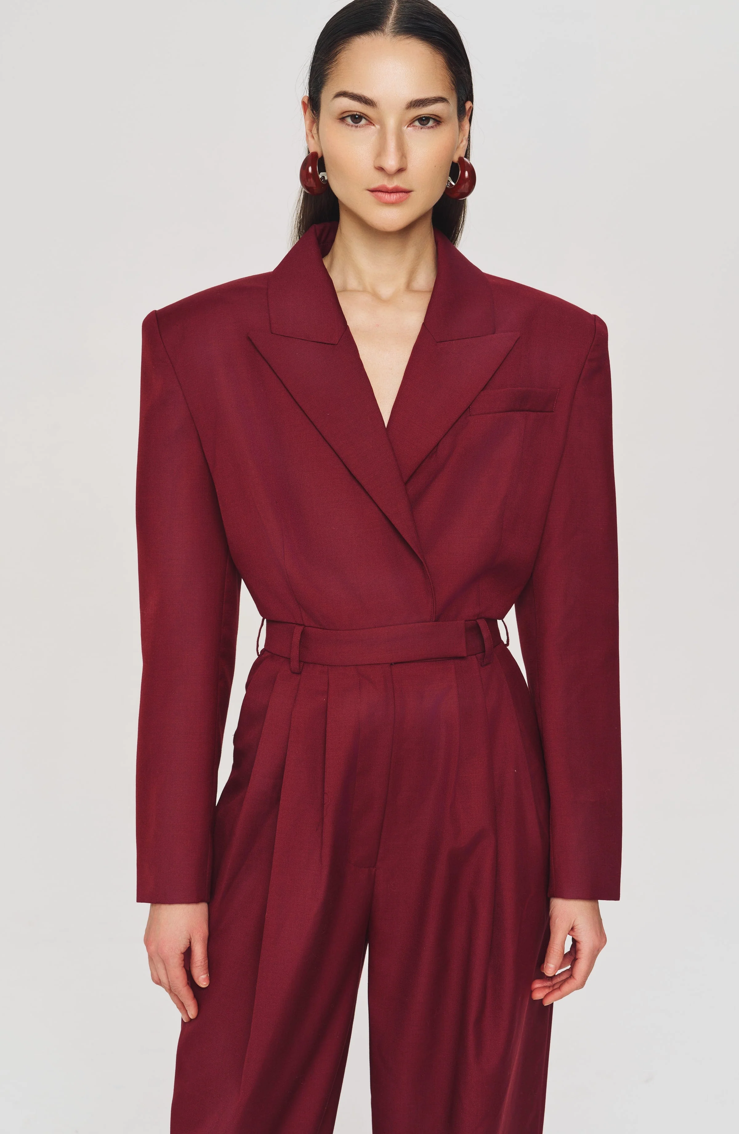 Michelle Jumpsuit | Burgundy - Image 2
