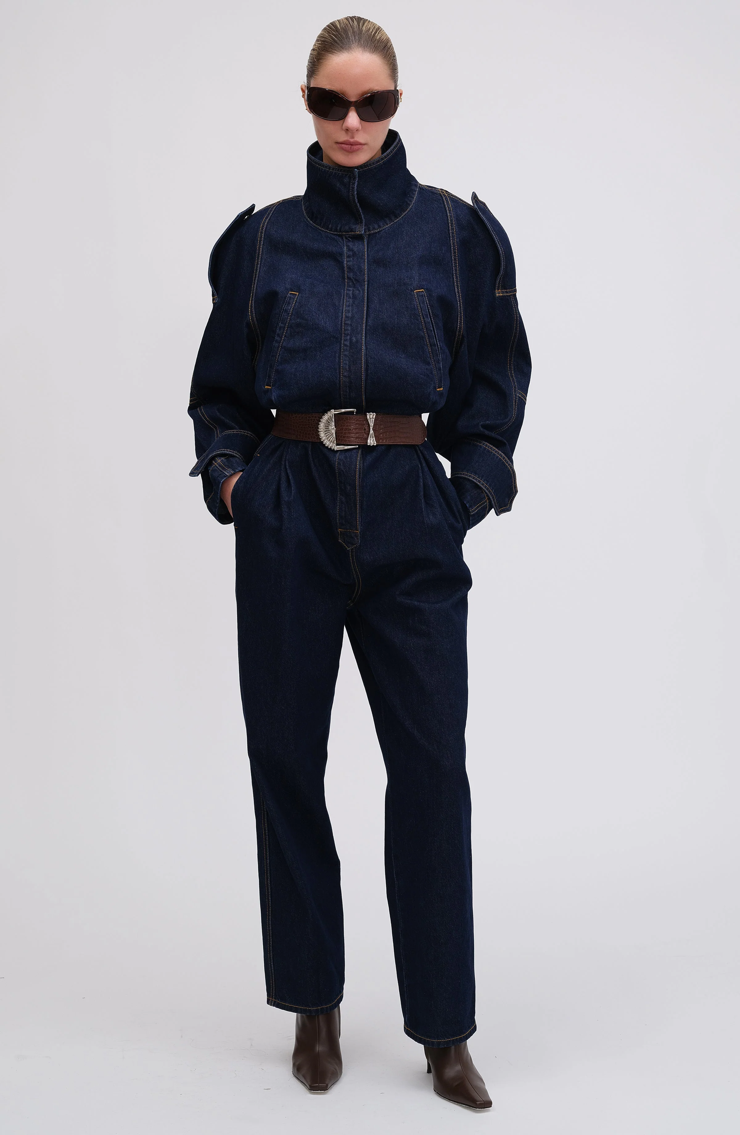 Nailah Jumpsuit | Darkwash Blue