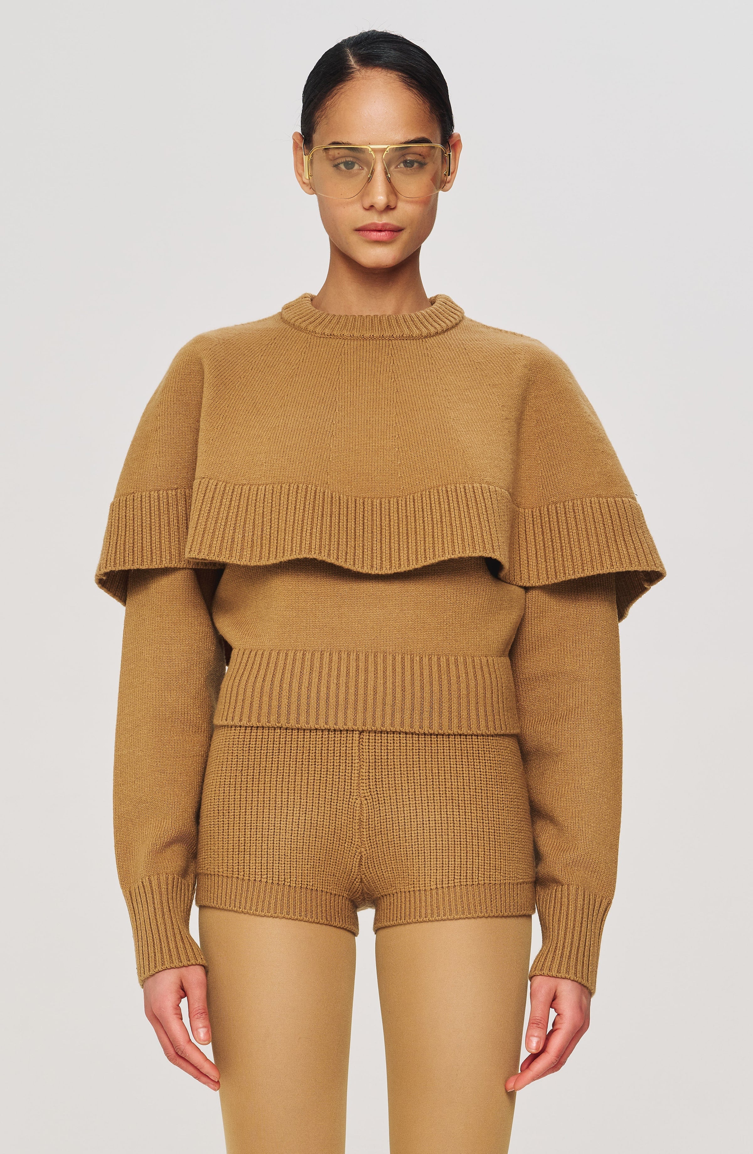 Neoma Knit Shorts | Camel
