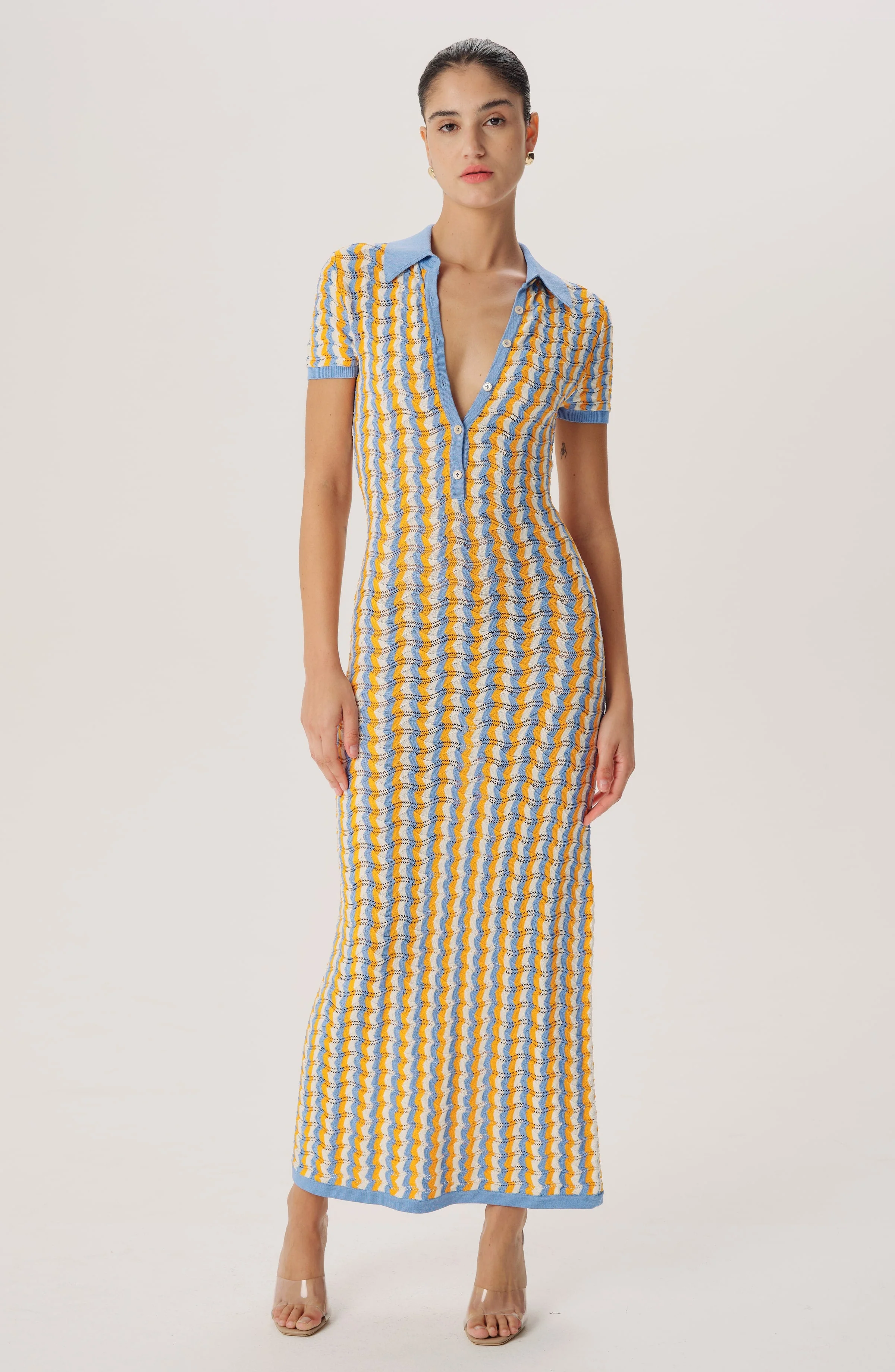 Quinlan Knit Dress | Cornflower Multi