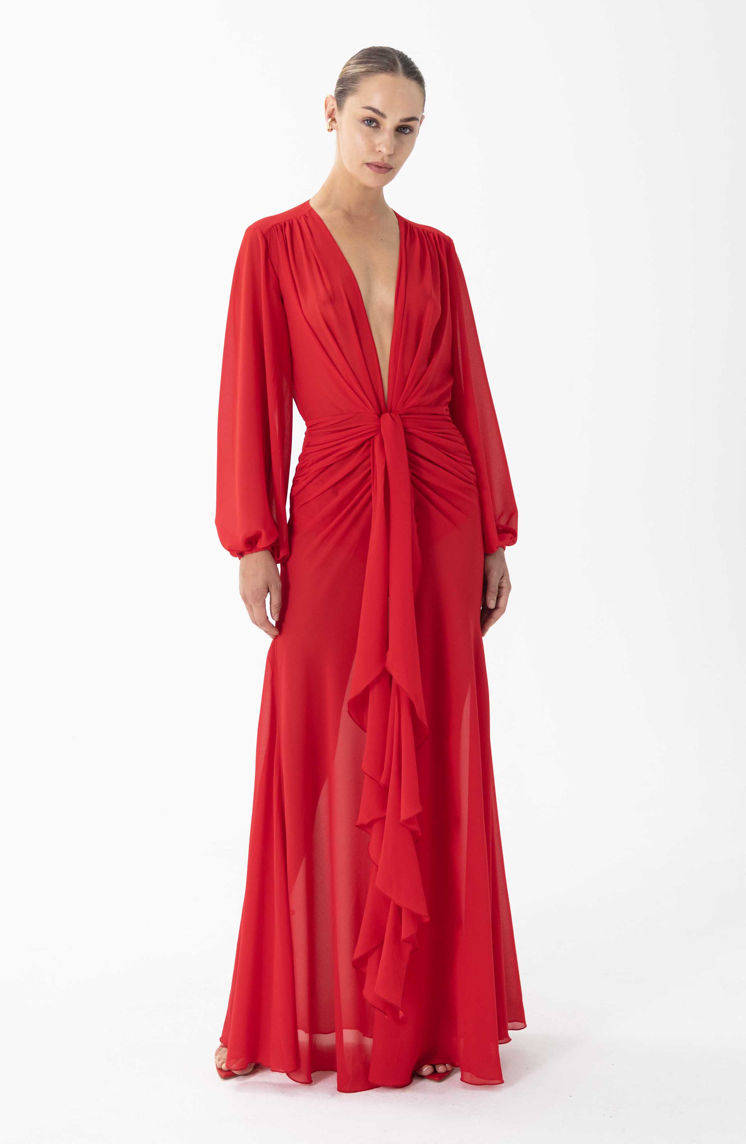 Quinne Dress | Crimson