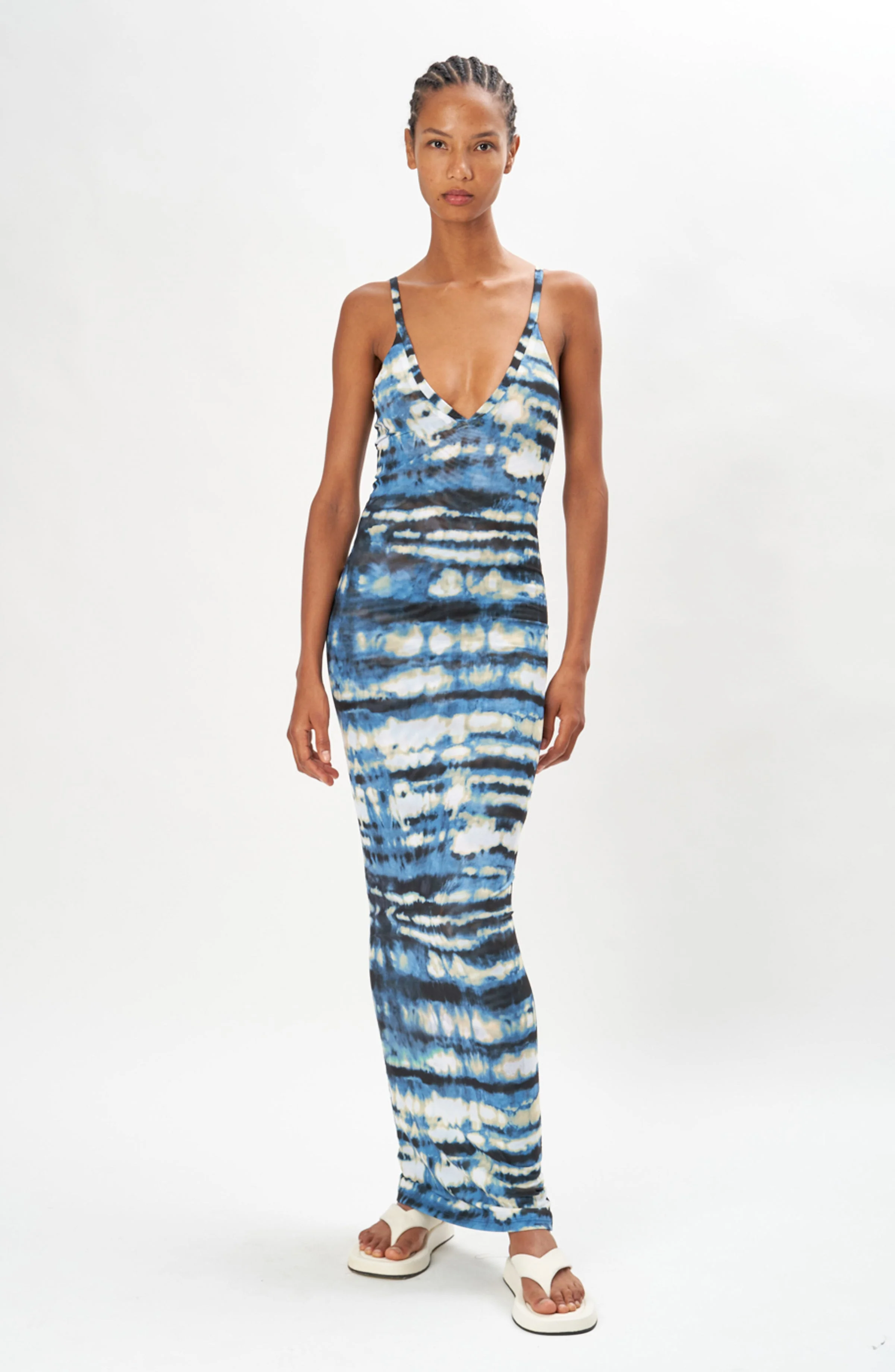 Rozio Dress | Tie Dye Blue