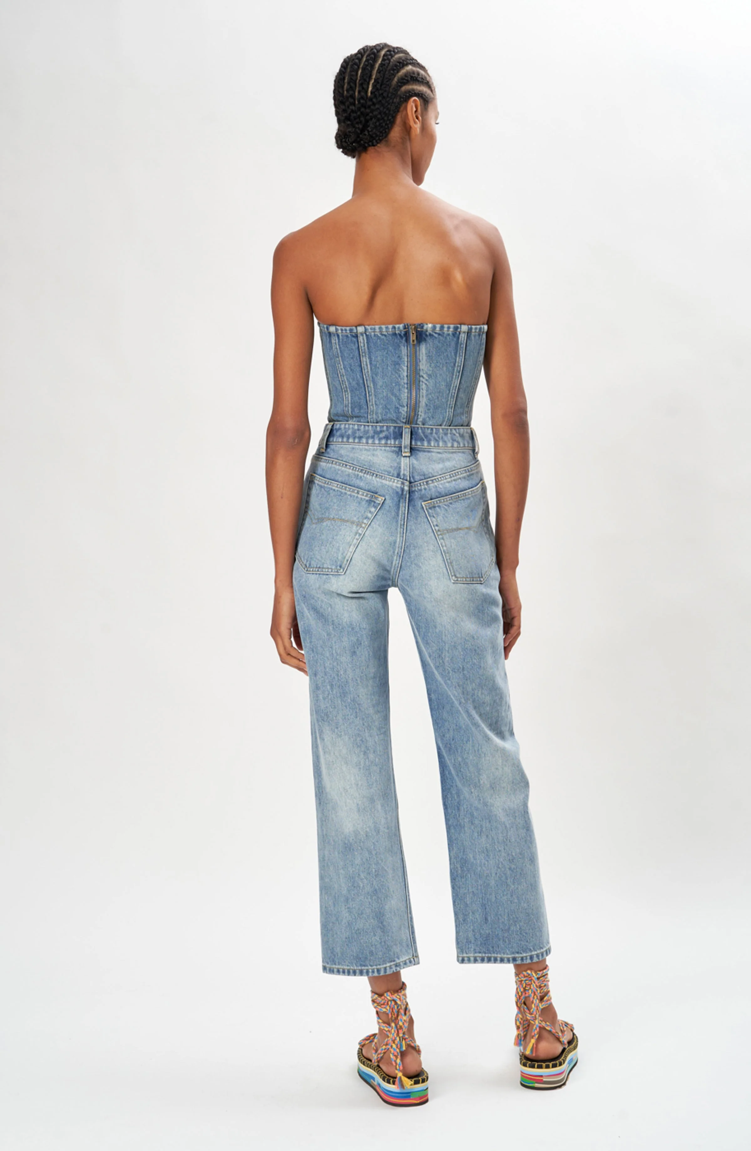 Sasha Denim Top | Light Wash Denim - Image 2