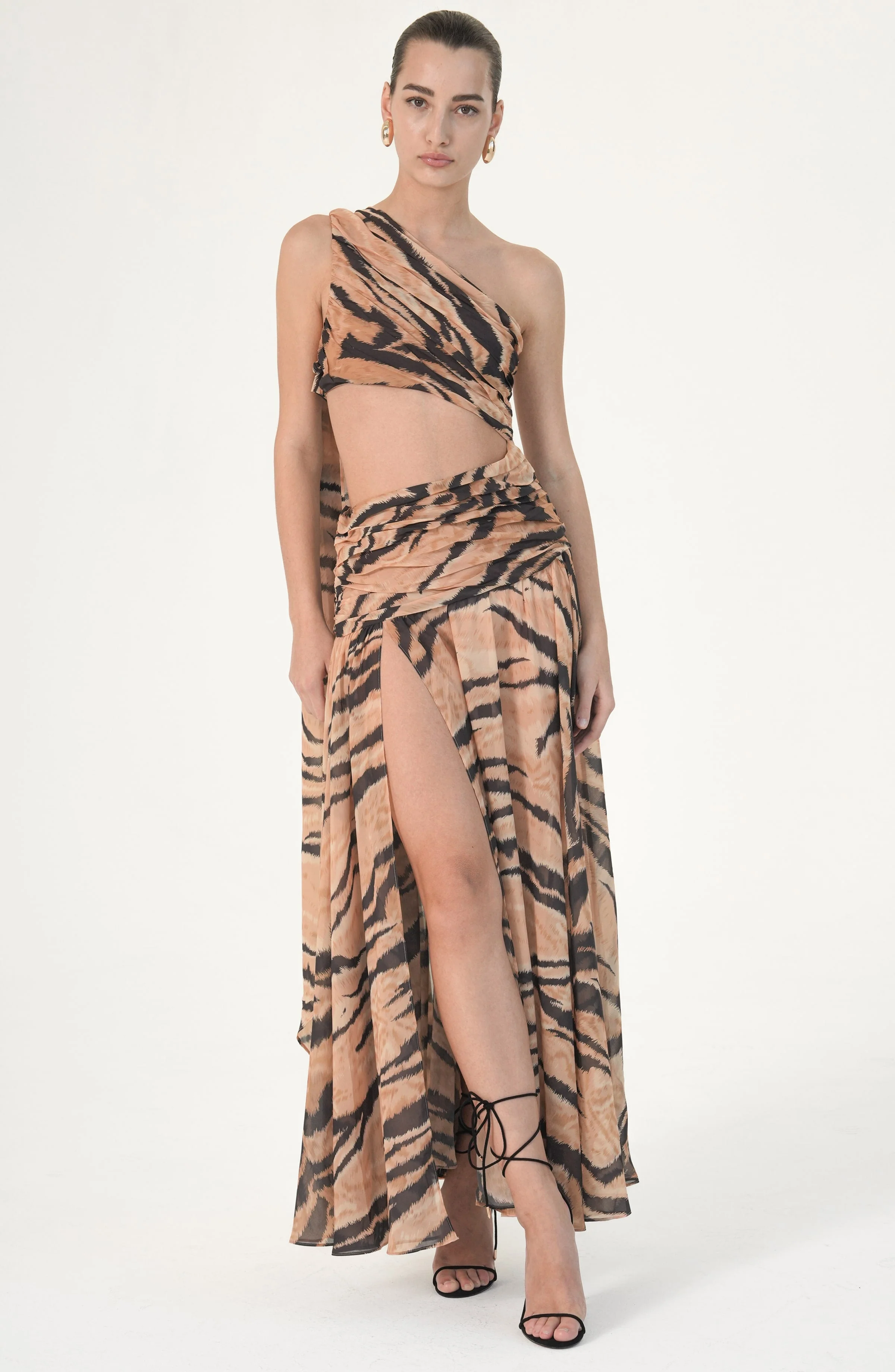 Simone Dress | Tiger Print Multi