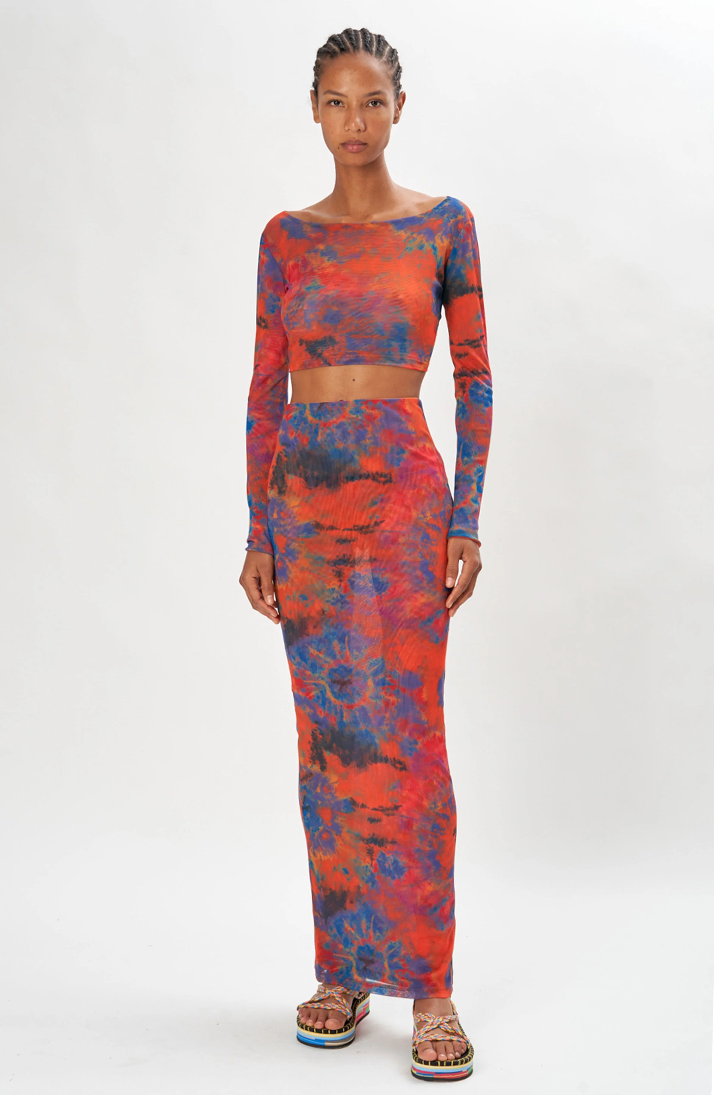 Vera Top | Tie Dye Orange - Image 2