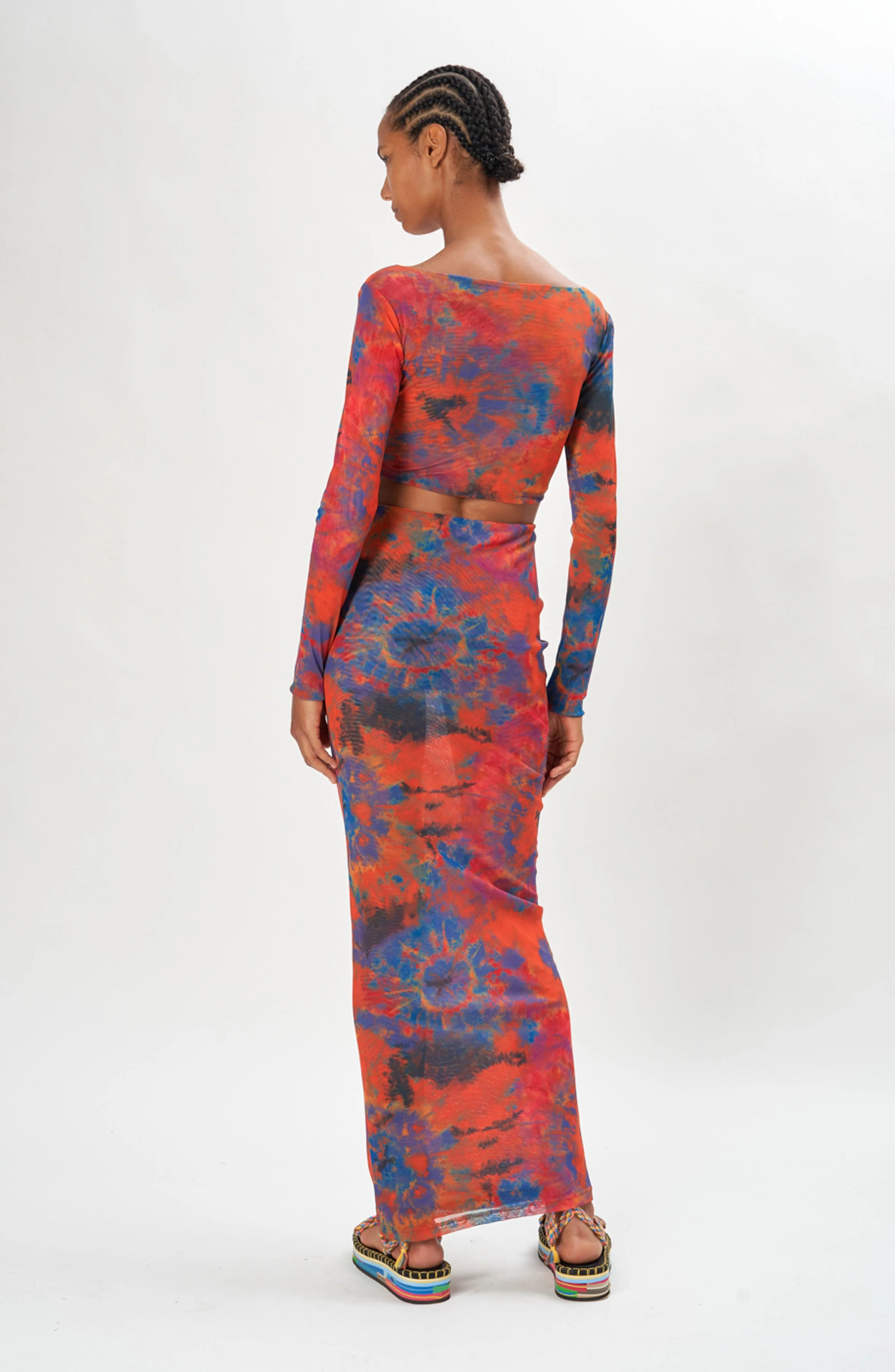 Vera Top | Tie Dye Orange - Image 3